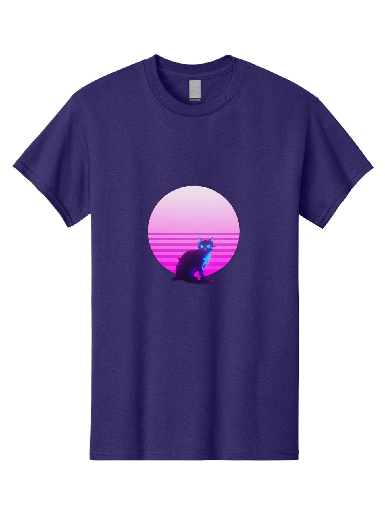Vaporwave-Cat Men'S Graphic Tee, 100% Cotton, Comfortable Casual Summer Wear, Machine Washable, Vintage Camera, Old Camera, Antique Camera, Black Camera, Classic Photography, Photography Equipment, Nostalgic Device, Film Camera, Camera Art Baj290 6