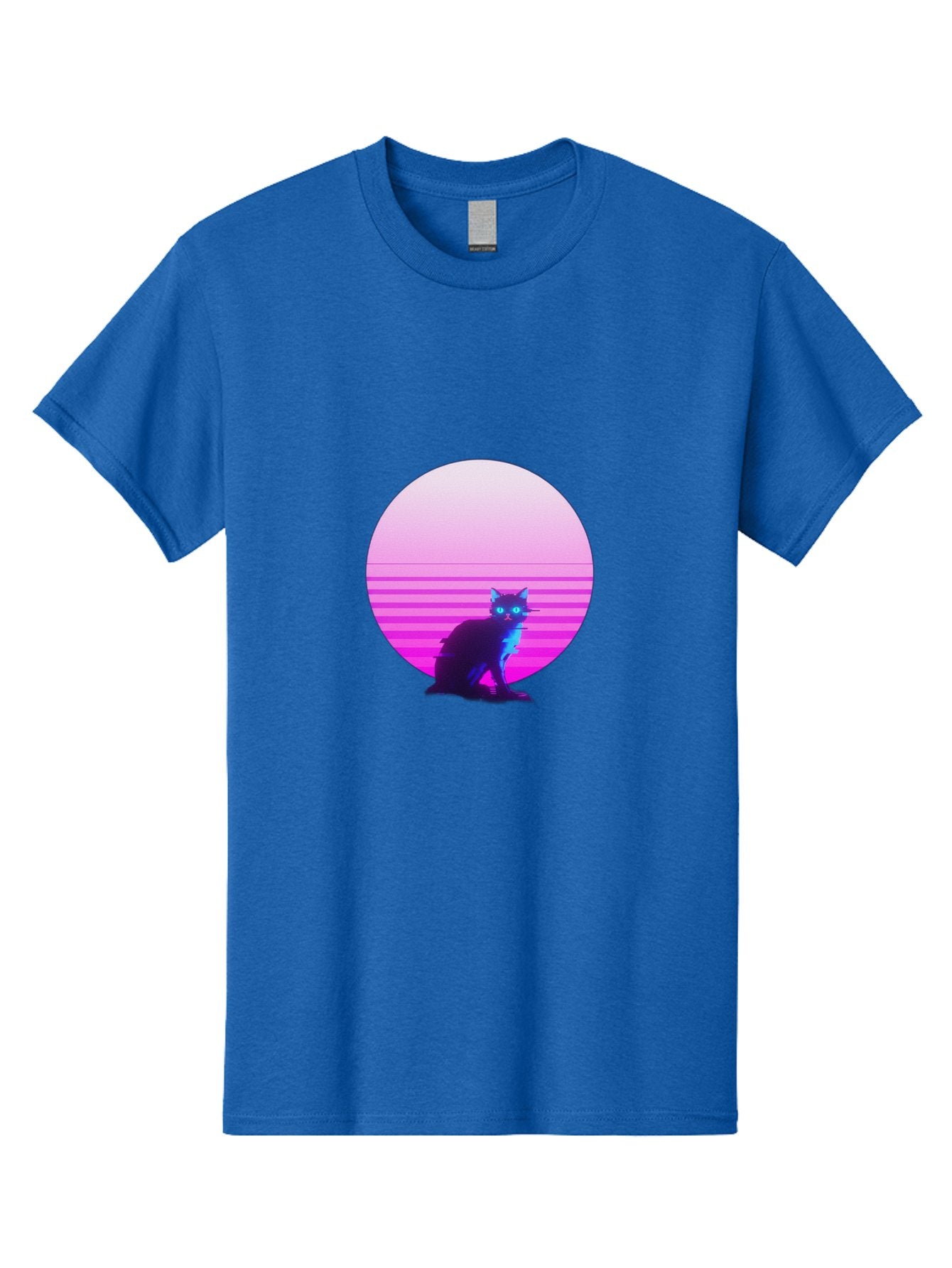 Vaporwave-Cat Men'S Graphic Tee, 100% Cotton, Comfortable Casual Summer Wear, Machine Washable, Vintage Camera, Old Camera, Antique Camera, Black Camera, Classic Photography, Photography Equipment, Nostalgic Device, Film Camera, Camera Art Baj290