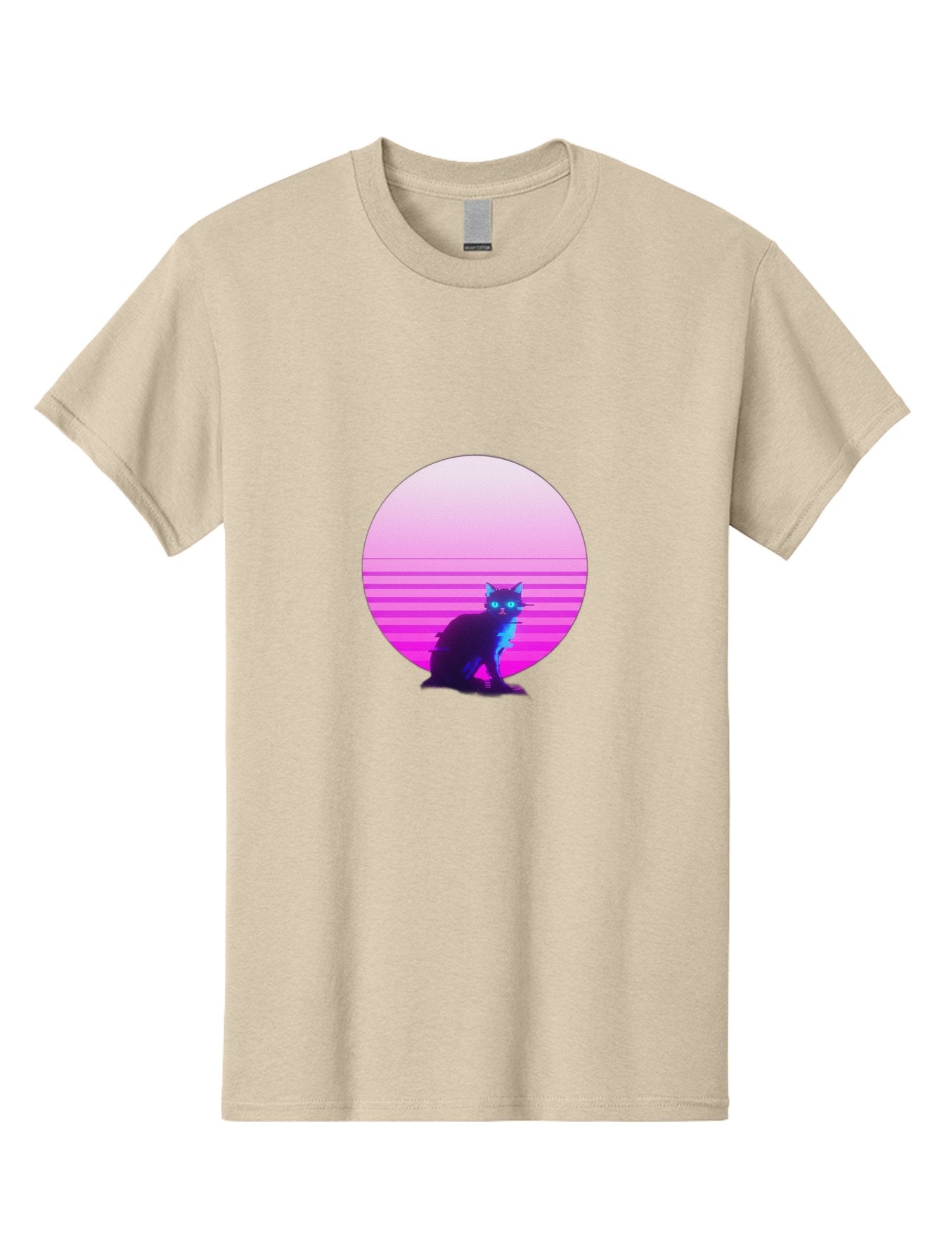 Vaporwave-Cat Men'S Graphic Tee, 100% Cotton, Comfortable Casual Summer Wear, Machine Washable, Vintage Camera, Old Camera, Antique Camera, Black Camera, Classic Photography, Photography Equipment, Nostalgic Device, Film Camera, Camera Art Baj290 10