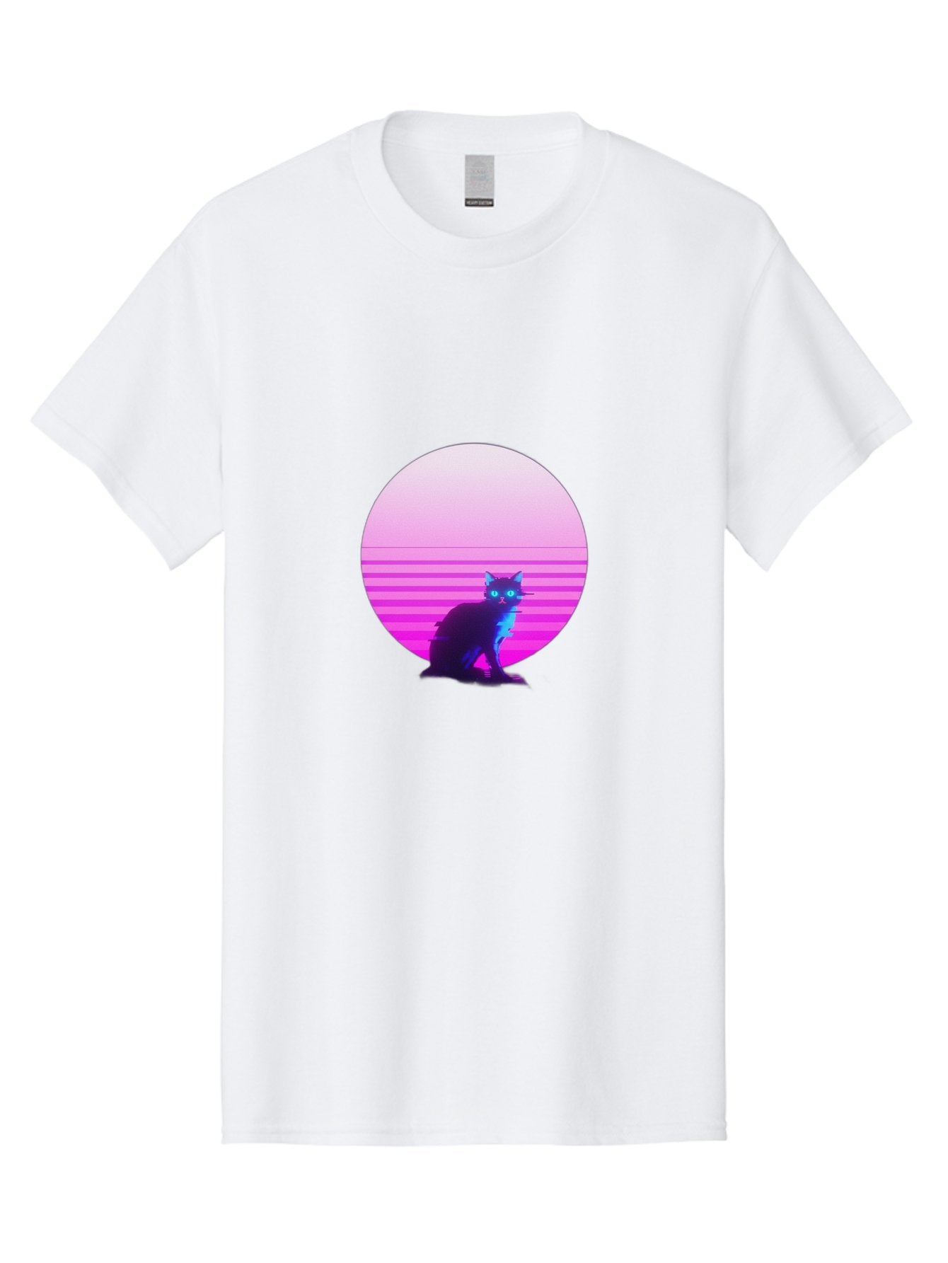 Vaporwave-Cat Men'S Graphic Tee, 100% Cotton, Comfortable Casual Summer Wear, Machine Washable, Vintage Camera, Old Camera, Antique Camera, Black Camera, Classic Photography, Photography Equipment, Nostalgic Device, Film Camera, Camera Art Baj290 5