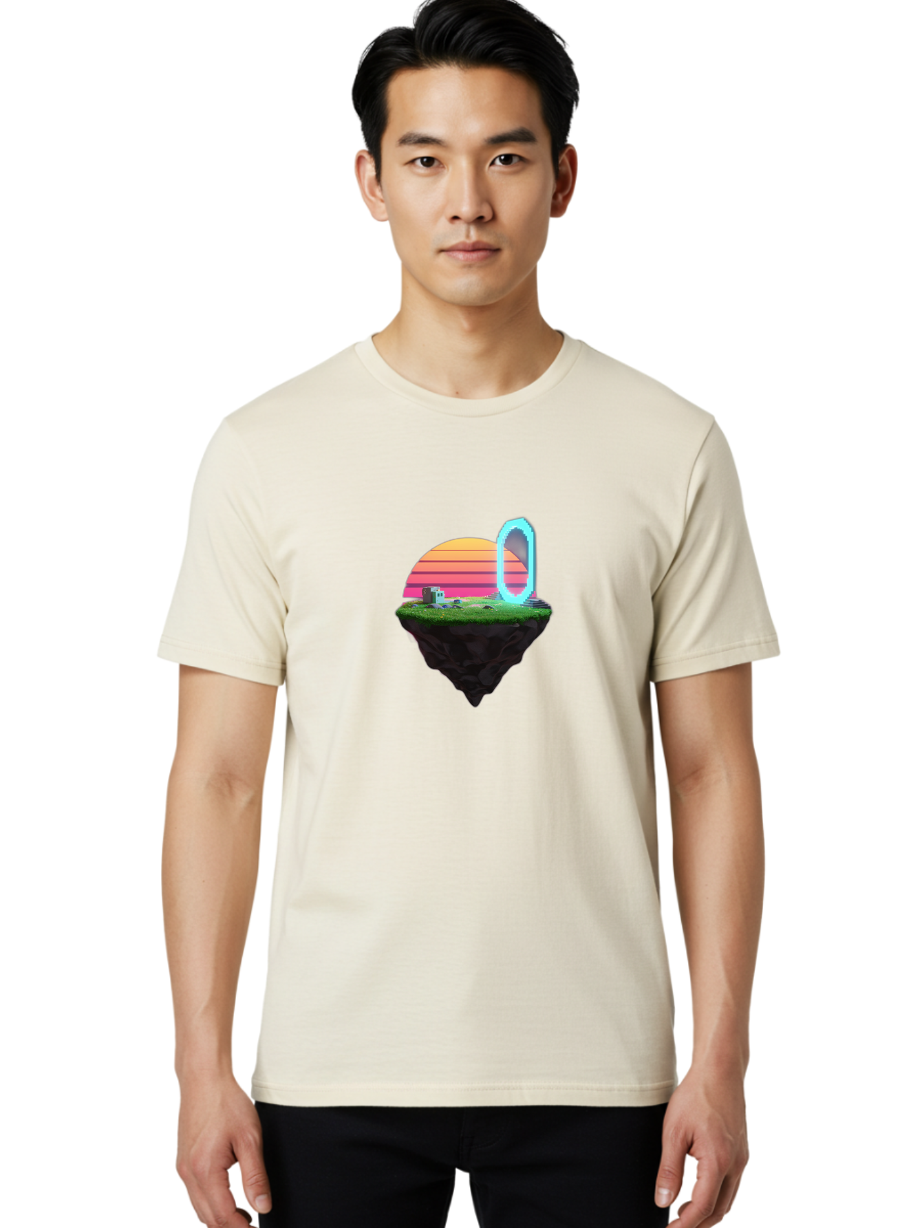 Vaporwave-Island Men'S Graphic Tee, 100% Cotton, Comfortable Casual Summer Wear, Machine Washable, Vintage Camera, Old Camera, Antique Camera, Black Camera, Classic Photography, Photography Equipment, Nostalgic Device, Film Camera, Camera Art Baj291 24