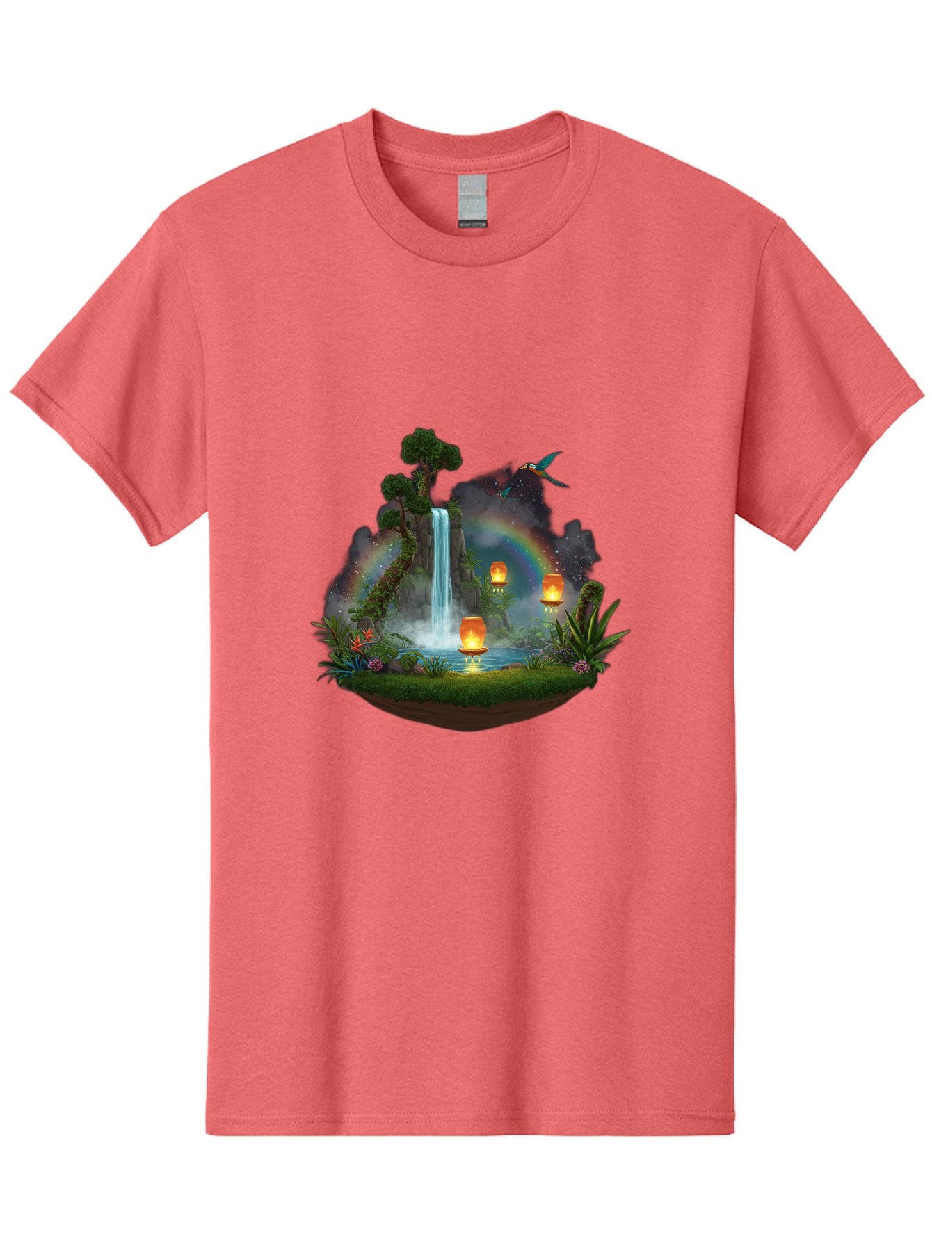 Waterfall-Scene Men'S Graphic Tee, 100% Cotton, Comfortable Casual Summer Wear, Machine Washable, Vintage Camera, Old Camera, Antique Camera, Black Camera, Classic Photography, Photography Equipment, Nostalgic Device, Film Camera, Camera Art Baj293 4