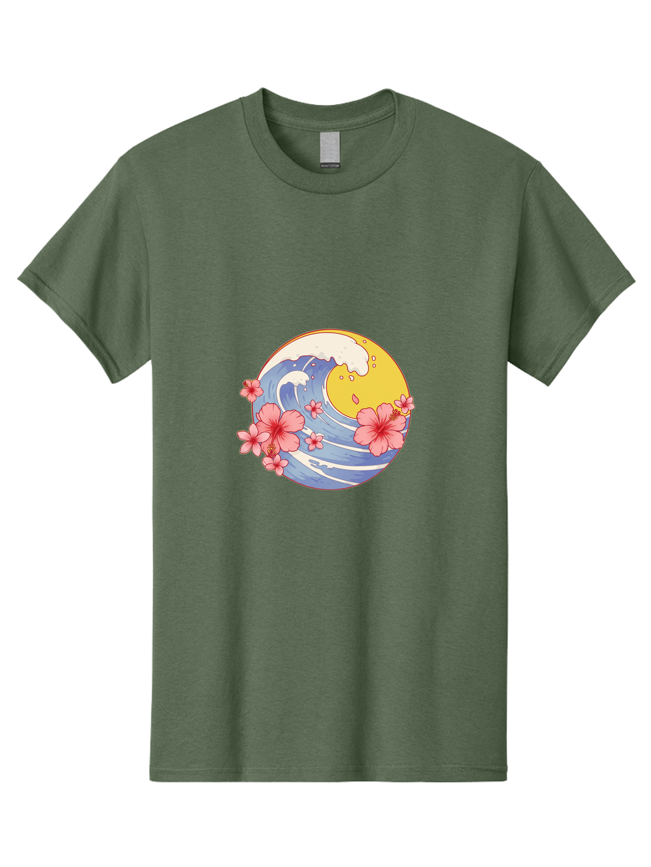 Wave-And-Cherry-Blossoms Men'S Graphic Tee, 100% Cotton, Comfortable Casual Summer Wear, Machine Washable, Vintage Camera, Old Camera, Antique Camera, Black Camera, Classic Photography, Photography Equipment, Nostalgic Device, Film Camera, Baj294 11