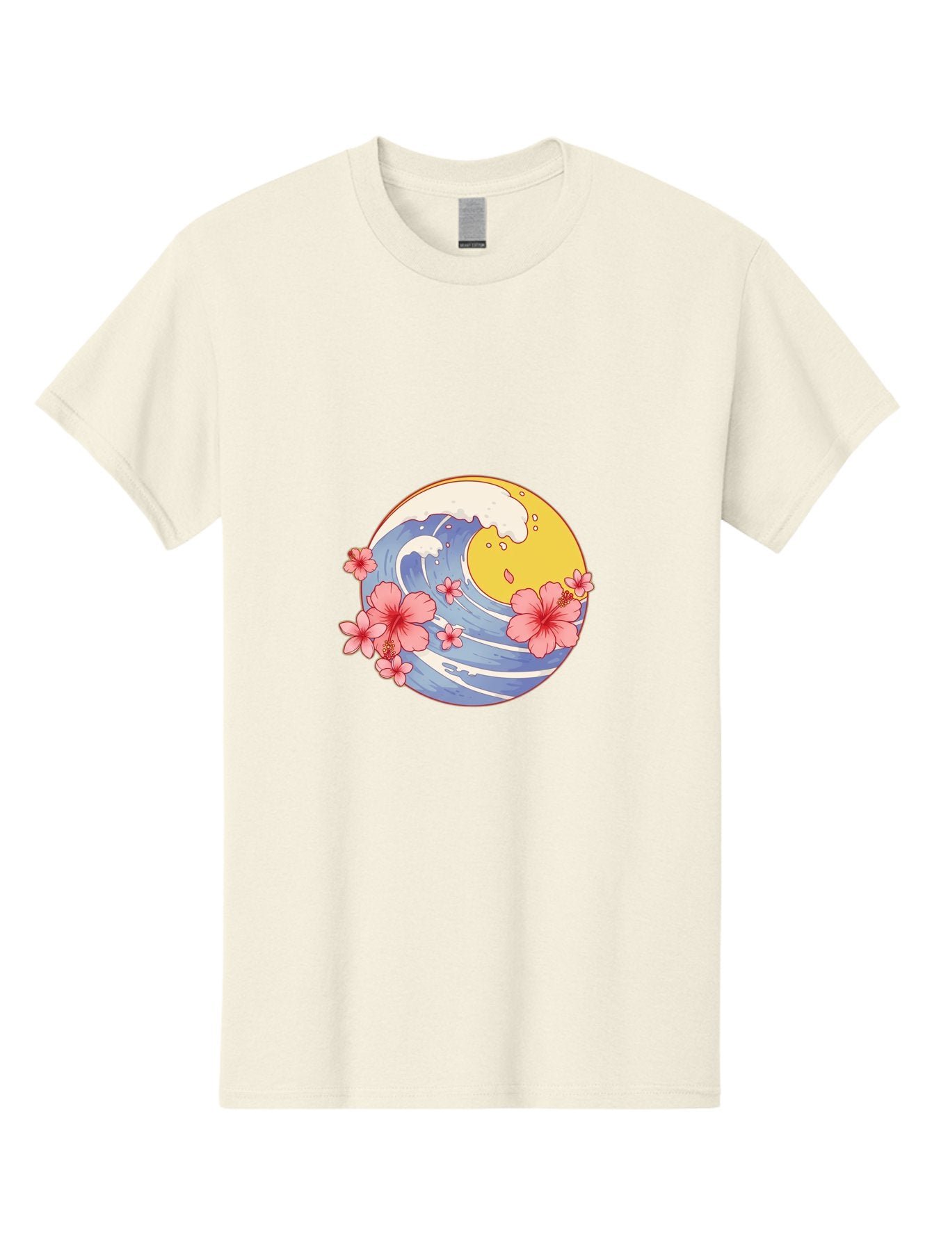 Wave-And-Cherry-Blossoms Men'S Graphic Tee, 100% Cotton, Comfortable Casual Summer Wear, Machine Washable, Vintage Camera, Old Camera, Antique Camera, Black Camera, Classic Photography, Photography Equipment, Nostalgic Device, Film Camera, Baj294