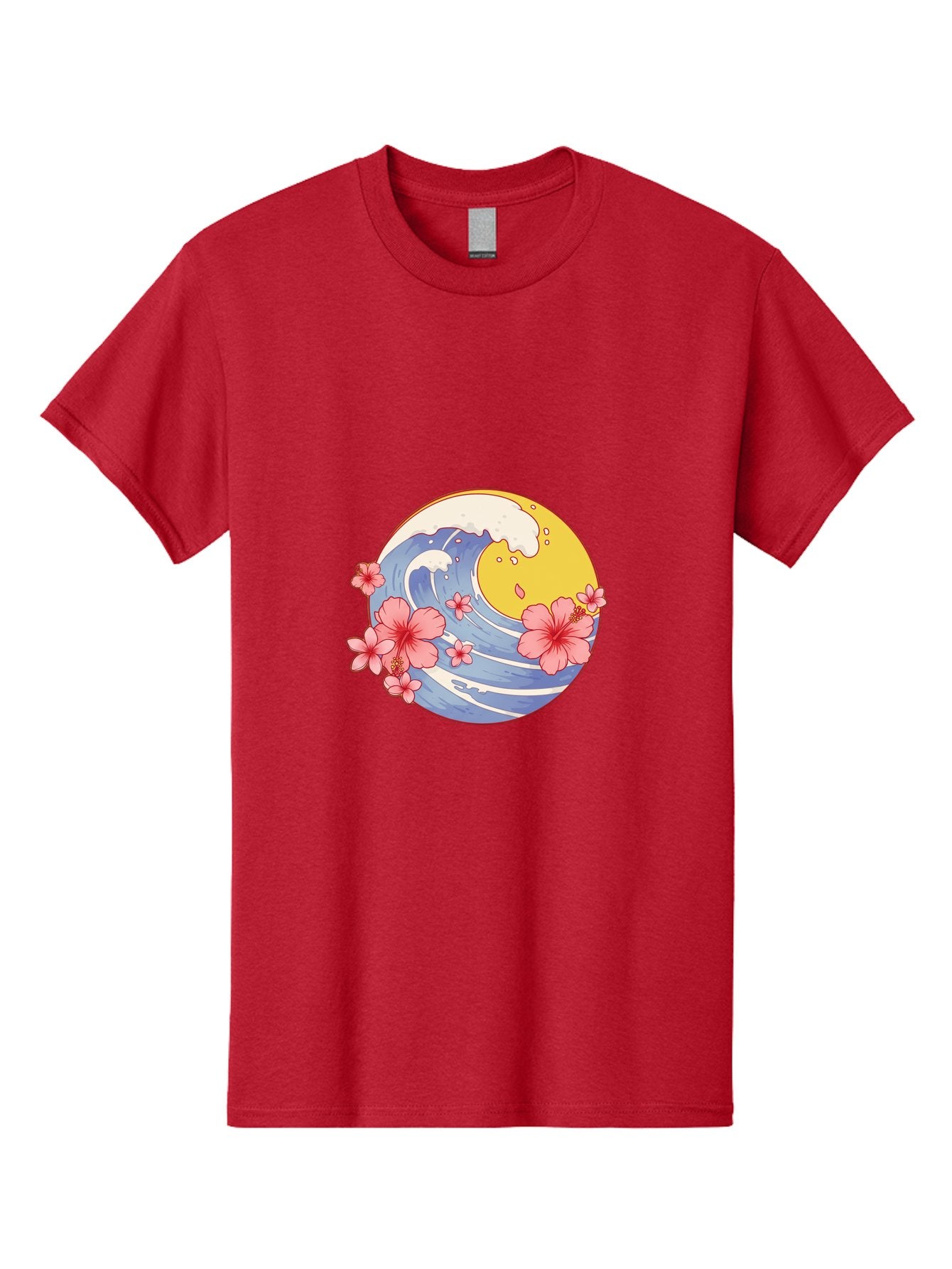 Wave-And-Cherry-Blossoms Men'S Graphic Tee, 100% Cotton, Comfortable Casual Summer Wear, Machine Washable, Vintage Camera, Old Camera, Antique Camera, Black Camera, Classic Photography, Photography Equipment, Nostalgic Device, Film Camera, Baj294 4