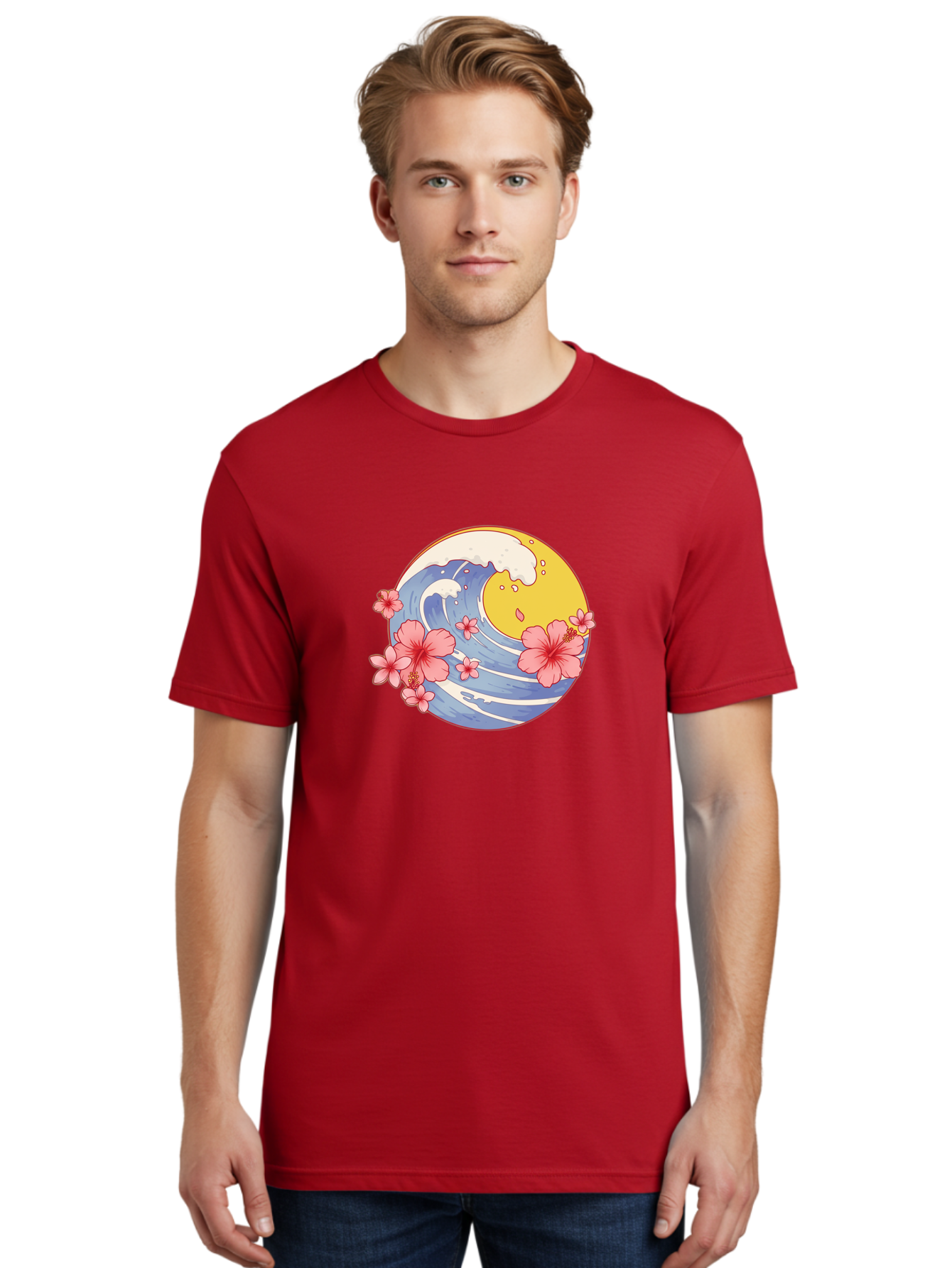Wave-And-Cherry-Blossoms Men'S Graphic Tee, 100% Cotton, Comfortable Casual Summer Wear, Machine Washable, Vintage Camera, Old Camera, Antique Camera, Black Camera, Classic Photography, Photography Equipment, Nostalgic Device, Film Camera, Baj294 27