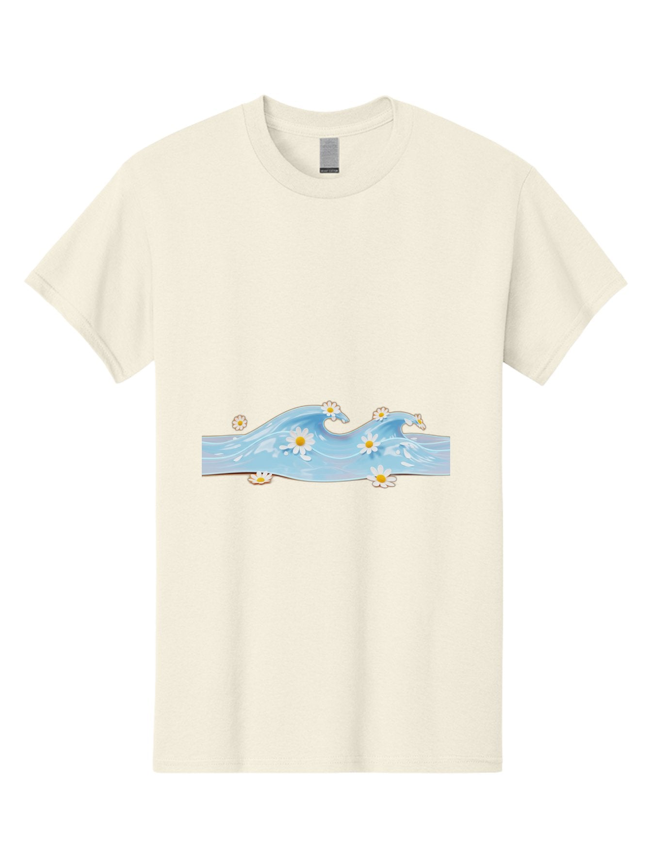 Wavy-Water-With-Daisies Men'S Graphic Tee, 100% Cotton, Comfortable Casual Summer Wear, Machine Washable, Vintage Camera, Old Camera, Antique Camera, Black Camera, Classic Photography, Photography Equipment, Nostalgic Device, Film Camera, Baj299 4