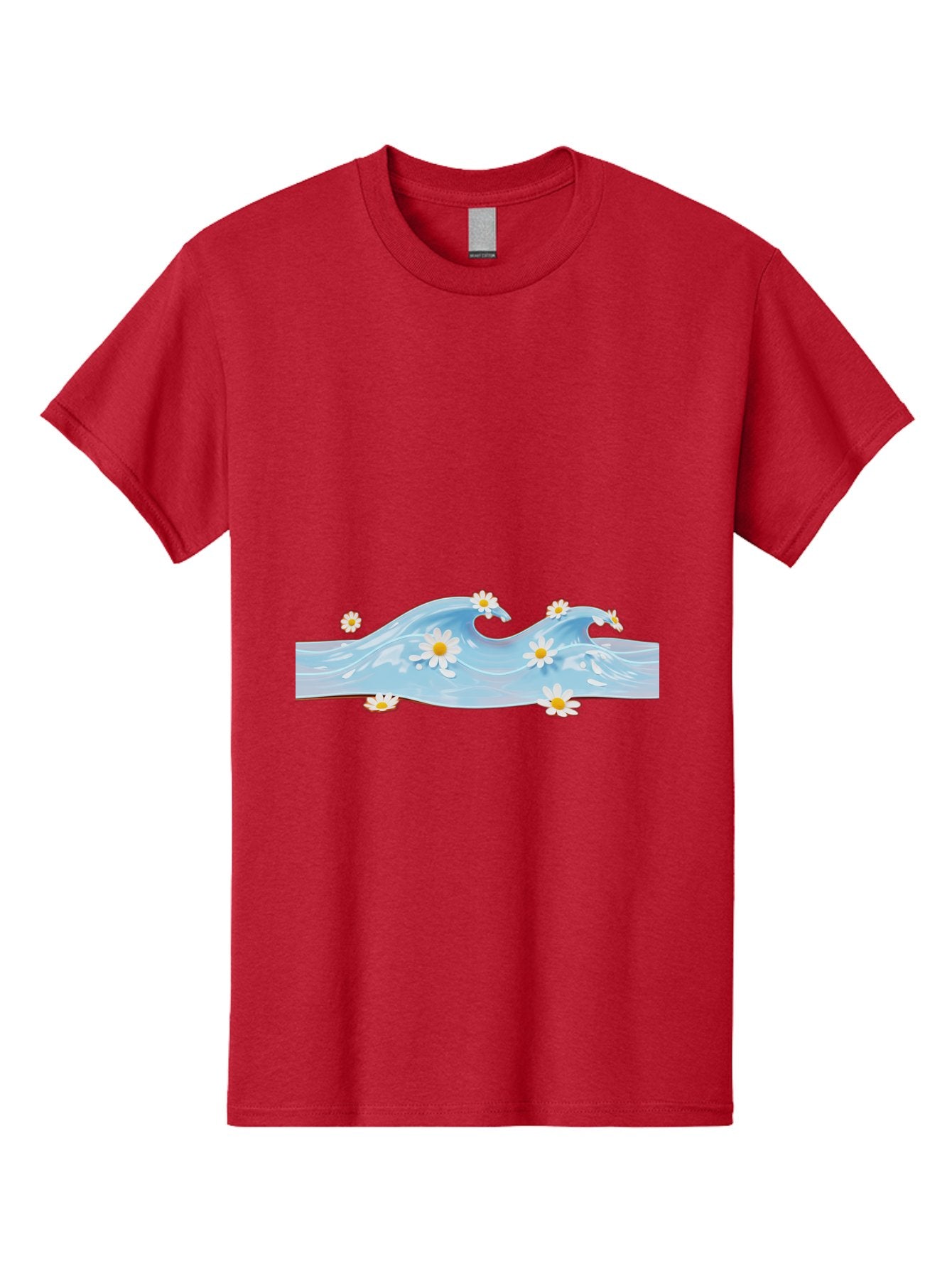 Wavy-Water-With-Daisies Men'S Graphic Tee, 100% Cotton, Comfortable Casual Summer Wear, Machine Washable, Vintage Camera, Old Camera, Antique Camera, Black Camera, Classic Photography, Photography Equipment, Nostalgic Device, Film Camera, Baj299 11