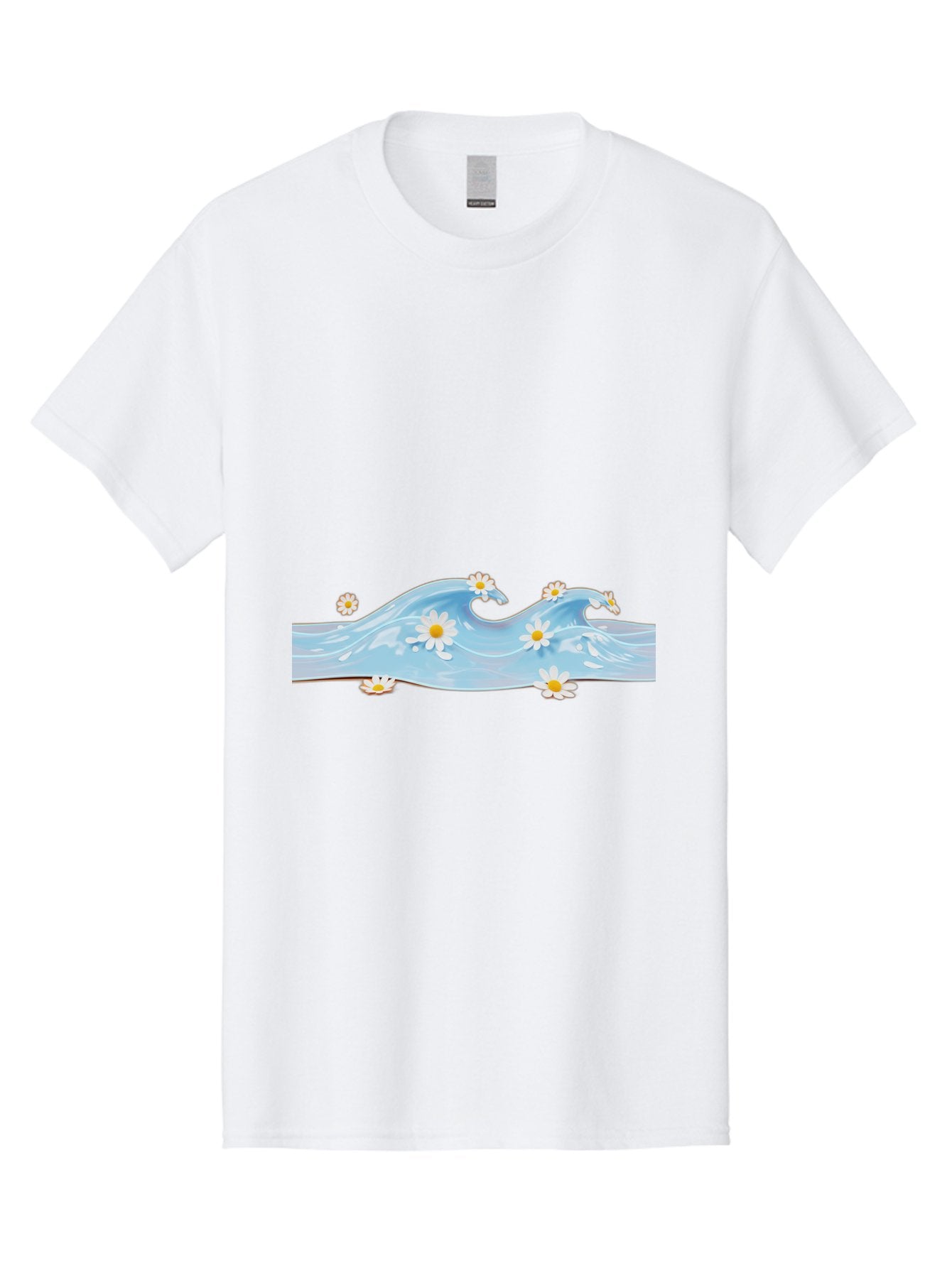 Wavy-Water-With-Daisies Men'S Graphic Tee, 100% Cotton, Comfortable Casual Summer Wear, Machine Washable, Vintage Camera, Old Camera, Antique Camera, Black Camera, Classic Photography, Photography Equipment, Nostalgic Device, Film Camera, Baj299 12