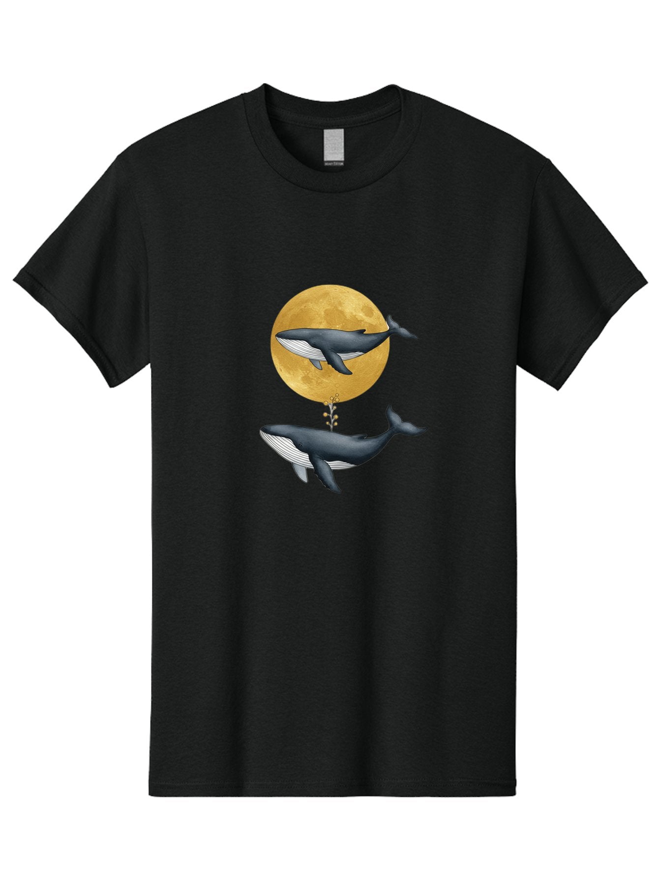 Whales-And-Moon-1 Men'S Graphic Tee, 100% Cotton, Comfortable Casual Summer Wear, Machine Washable, Vintage Camera, Old Camera, Antique Camera, Black Camera, Classic Photography, Photography Equipment, Nostalgic Device, Film Camera, Camera Art Baj303 3