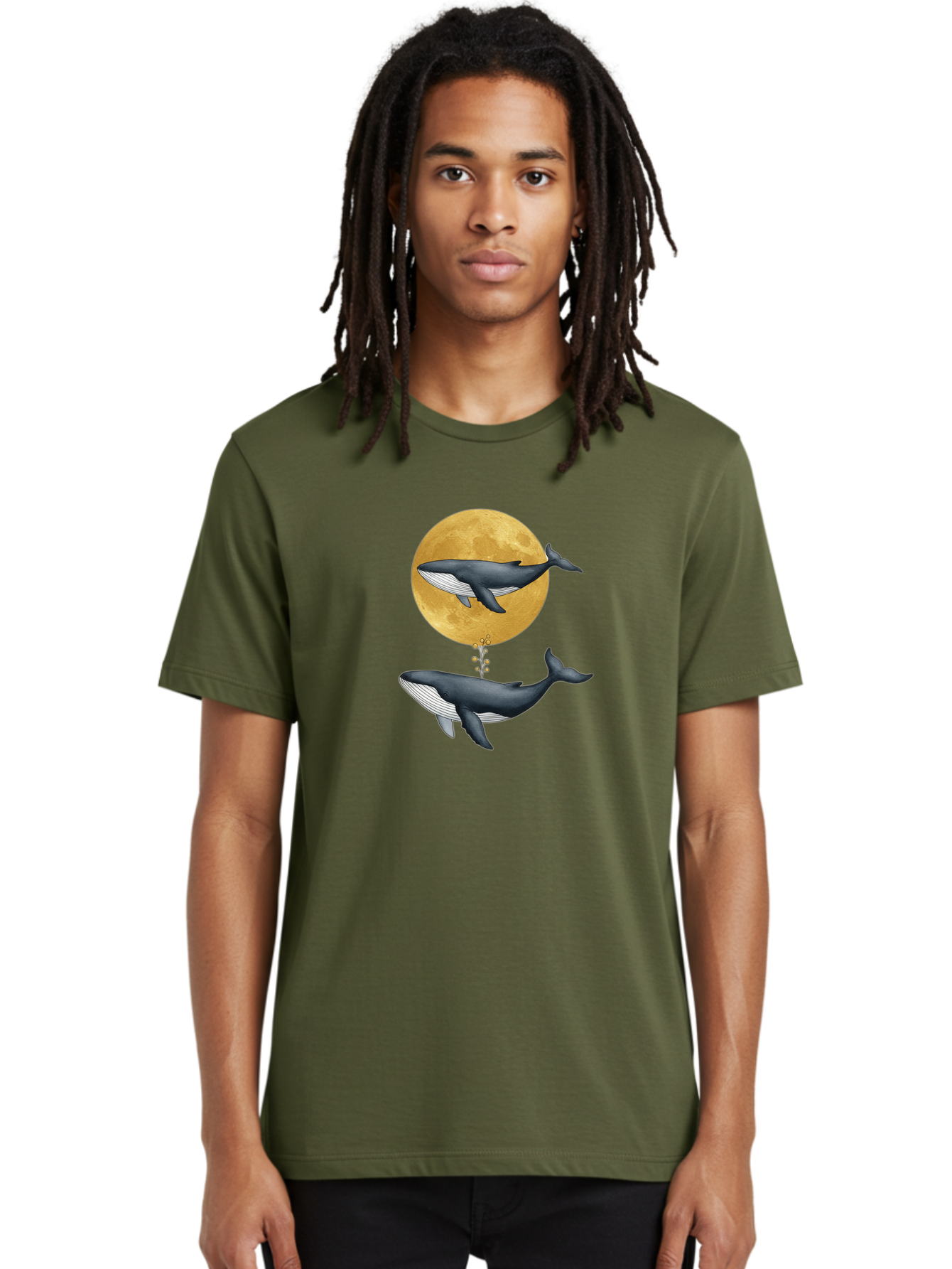Whales-And-Moon-1 Men'S Graphic Tee, 100% Cotton, Comfortable Casual Summer Wear, Machine Washable, Vintage Camera, Old Camera, Antique Camera, Black Camera, Classic Photography, Photography Equipment, Nostalgic Device, Film Camera, Camera Art Baj303 12