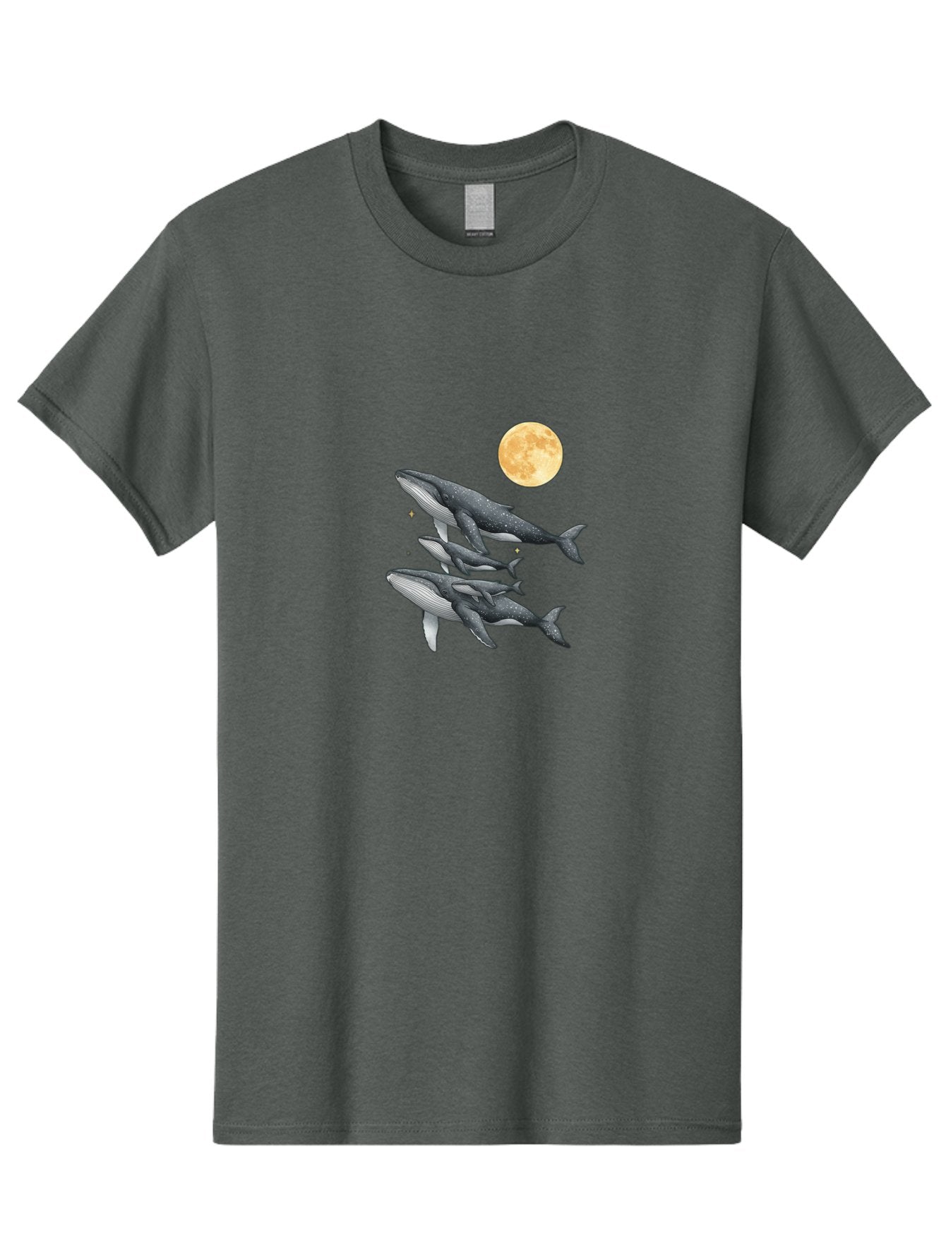 Whales-Under-Full-Moon Men'S Graphic Tee, 100% Cotton, Comfortable Casual Summer Wear, Machine Washable, Vintage Camera, Old Camera, Antique Camera, Black Camera, Classic Photography, Photography Equipment, Nostalgic Device, Film Camera, Baj306