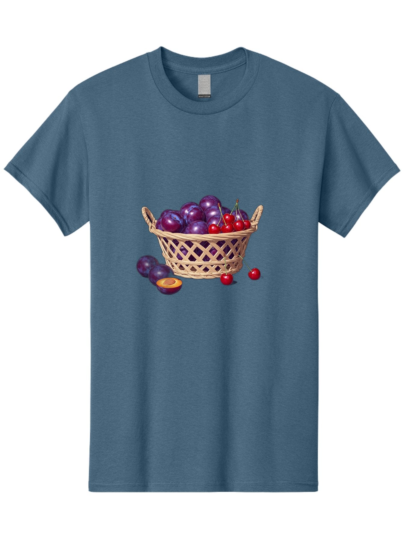 Wicker-Basket-Of-Plums-And-Cherries Men'S Graphic Tee, 100% Cotton, Comfortable Casual Summer Wear, Machine Washable, Vintage Camera, Old Camera, Antique Camera, Black Camera, Classic Photography, Photography Equipment, Nostalgic Device, Baj311 10