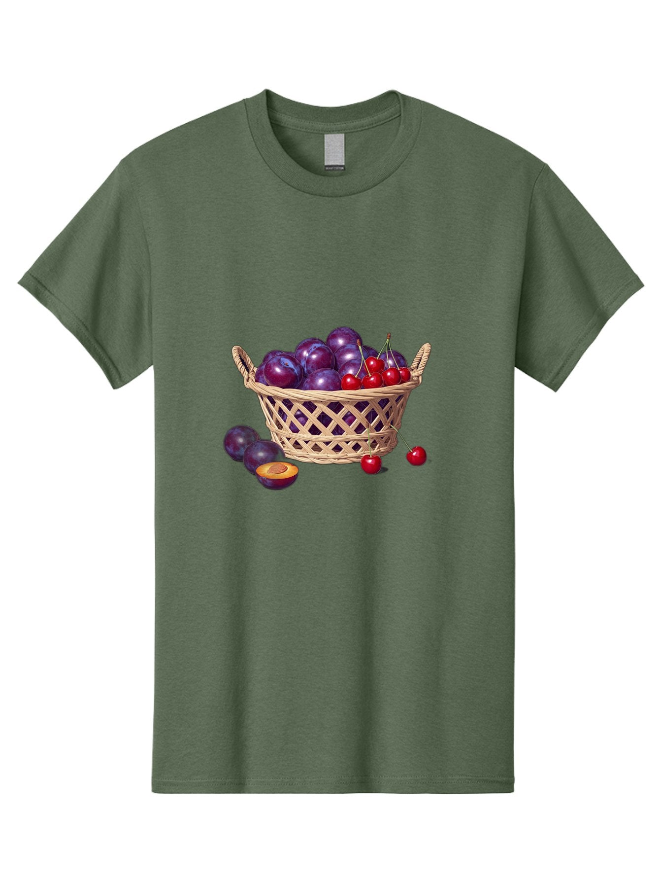 Wicker-Basket-Of-Plums-And-Cherries Men'S Graphic Tee, 100% Cotton, Comfortable Casual Summer Wear, Machine Washable, Vintage Camera, Old Camera, Antique Camera, Black Camera, Classic Photography, Photography Equipment, Nostalgic Device, Baj311 9