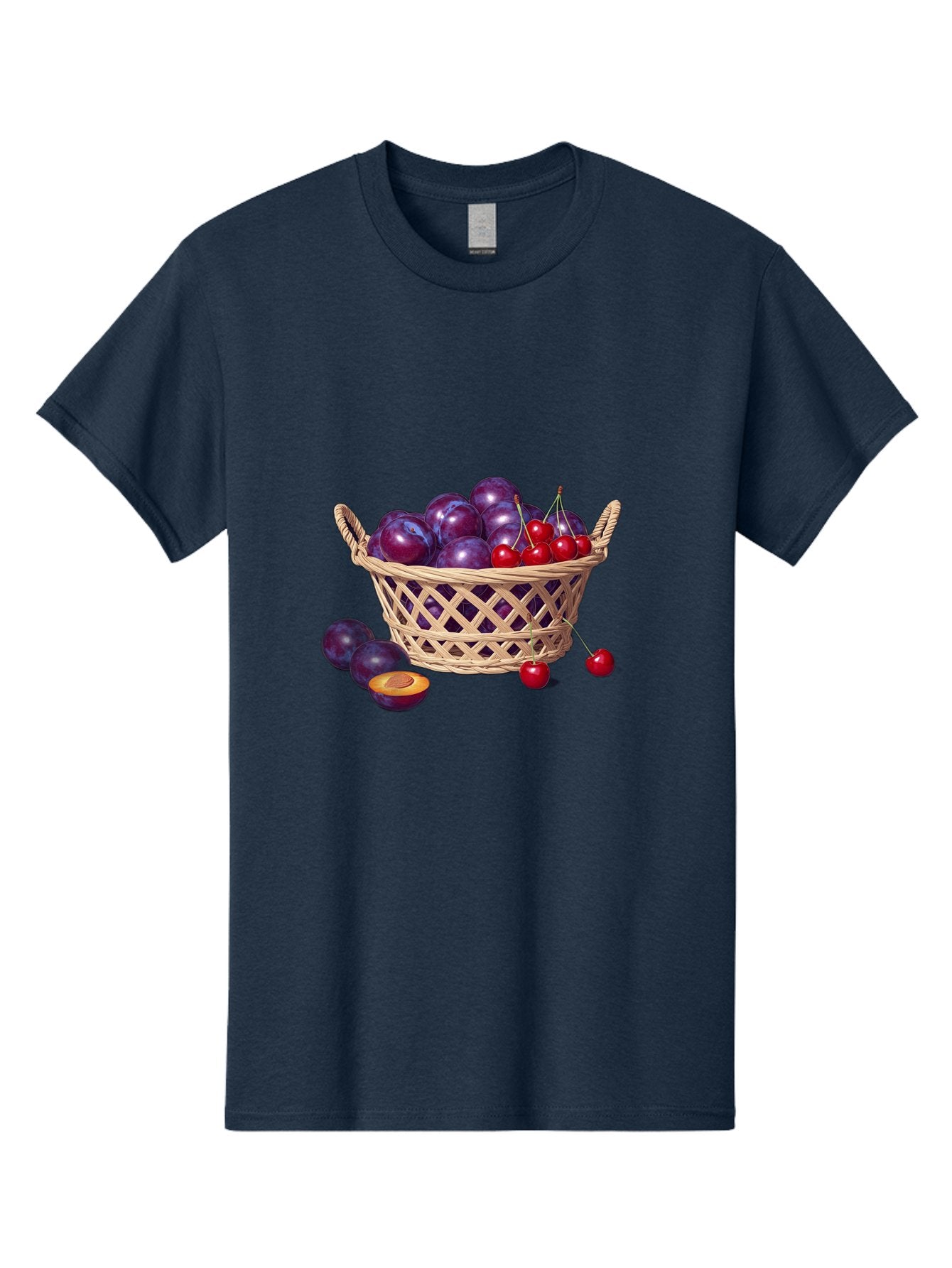 Wicker-Basket-Of-Plums-And-Cherries Men'S Graphic Tee, 100% Cotton, Comfortable Casual Summer Wear, Machine Washable, Vintage Camera, Old Camera, Antique Camera, Black Camera, Classic Photography, Photography Equipment, Nostalgic Device, Baj311 11