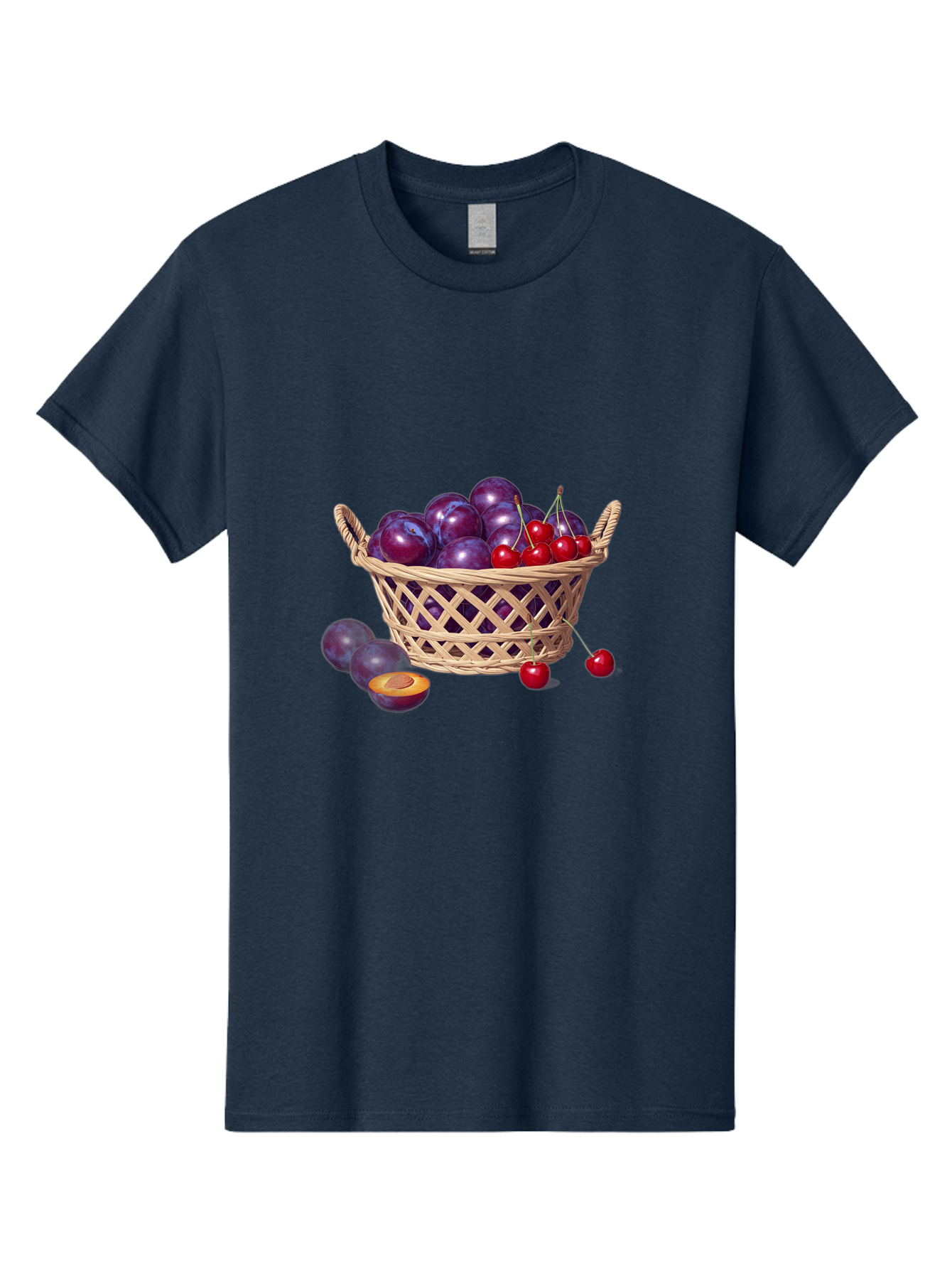 Wicker-Basket-Of-Plums-And-Cherries Men'S Graphic Tee, 100% Cotton, Comfortable Casual Summer Wear, Machine Washable, Vintage Camera, Old Camera, Antique Camera, Black Camera, Classic Photography, Photography Equipment, Nostalgic Device, Baj311 4