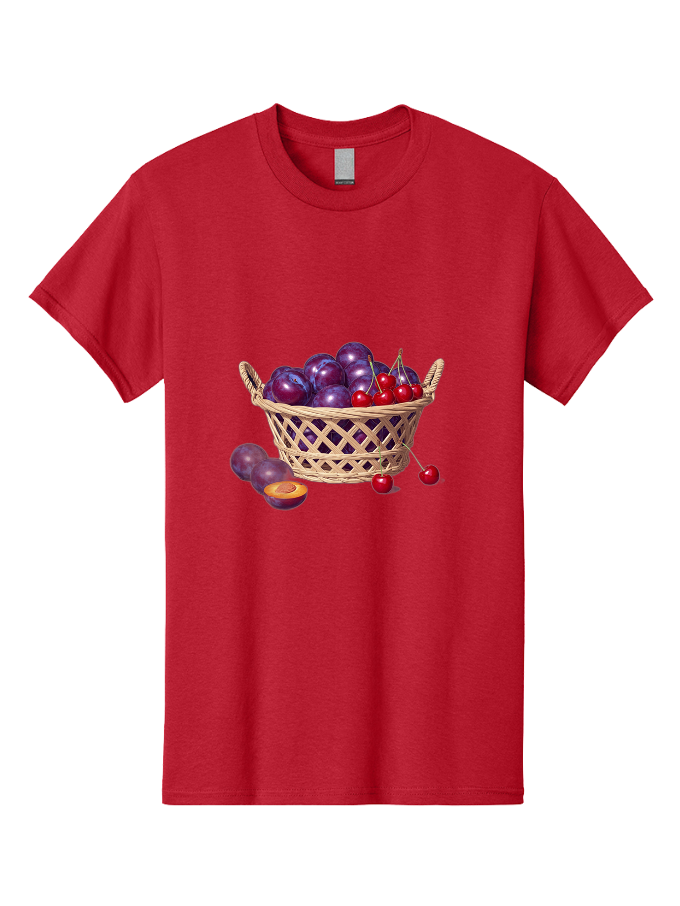 Wicker-Basket-Of-Plums-And-Cherries Men'S Graphic Tee, 100% Cotton, Comfortable Casual Summer Wear, Machine Washable, Vintage Camera, Old Camera, Antique Camera, Black Camera, Classic Photography, Photography Equipment, Nostalgic Device, Baj311 9