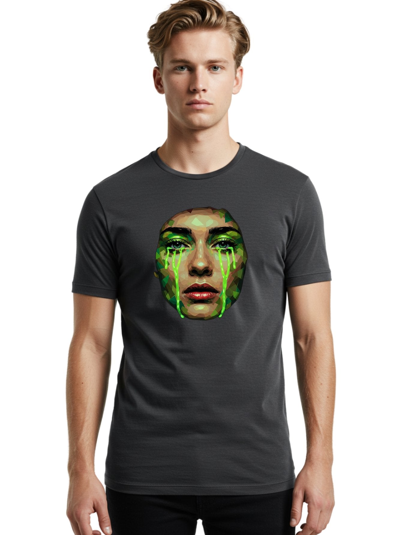 Woman-Crying-Green-Tears Men'S Graphic Tee, 100% Cotton, Comfortable Casual Summer Wear, Machine Washable, Vintage Camera, Old Camera, Antique Camera, Black Camera, Classic Photography, Photography Equipment, Nostalgic Device, Film Camera, Baj315 26