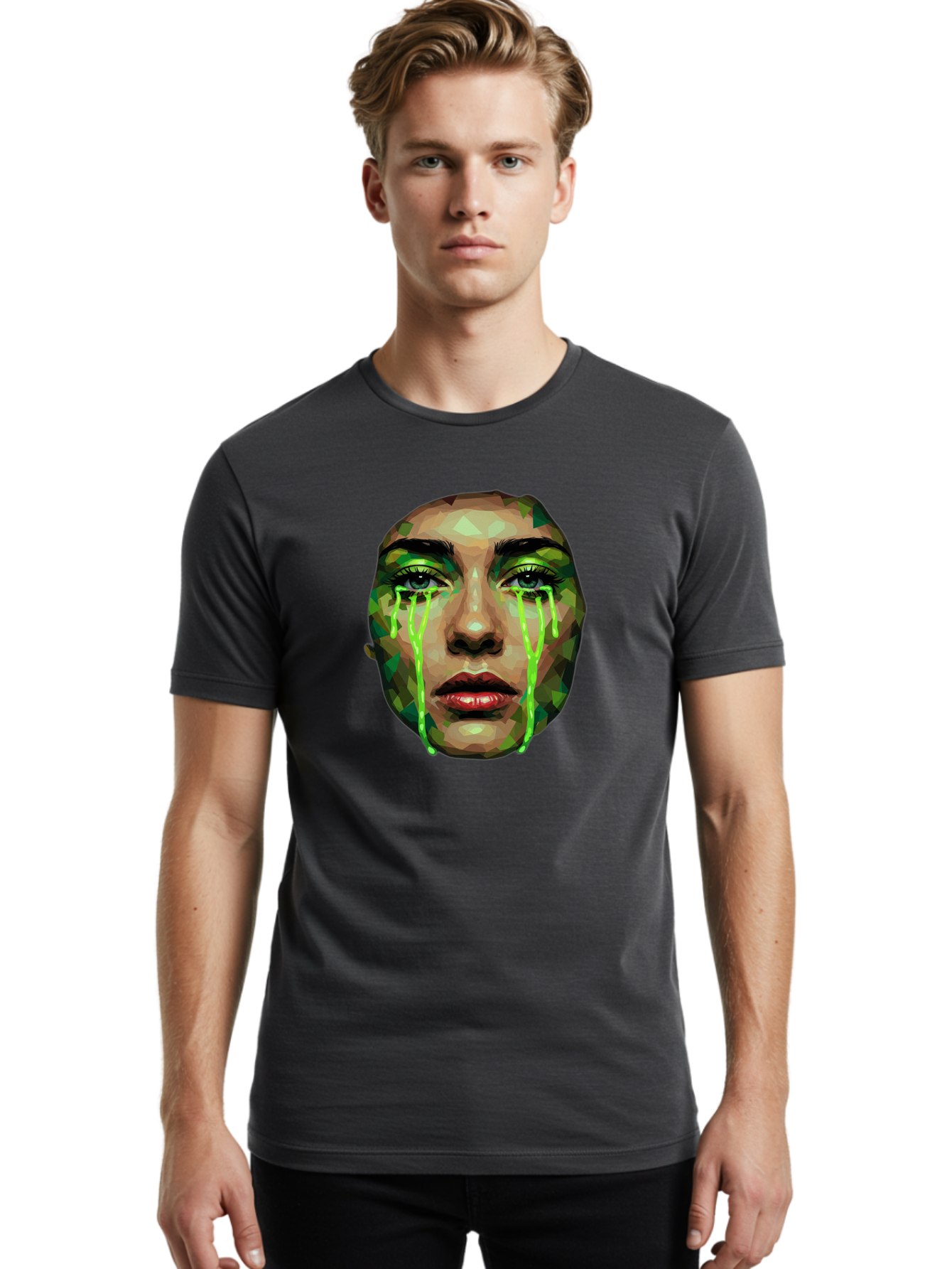 Woman-Crying-Green-Tears Men'S Graphic Tee, 100% Cotton, Comfortable Casual Summer Wear, Machine Washable, Vintage Camera, Old Camera, Antique Camera, Black Camera, Classic Photography, Photography Equipment, Nostalgic Device, Film Camera, Baj315 20