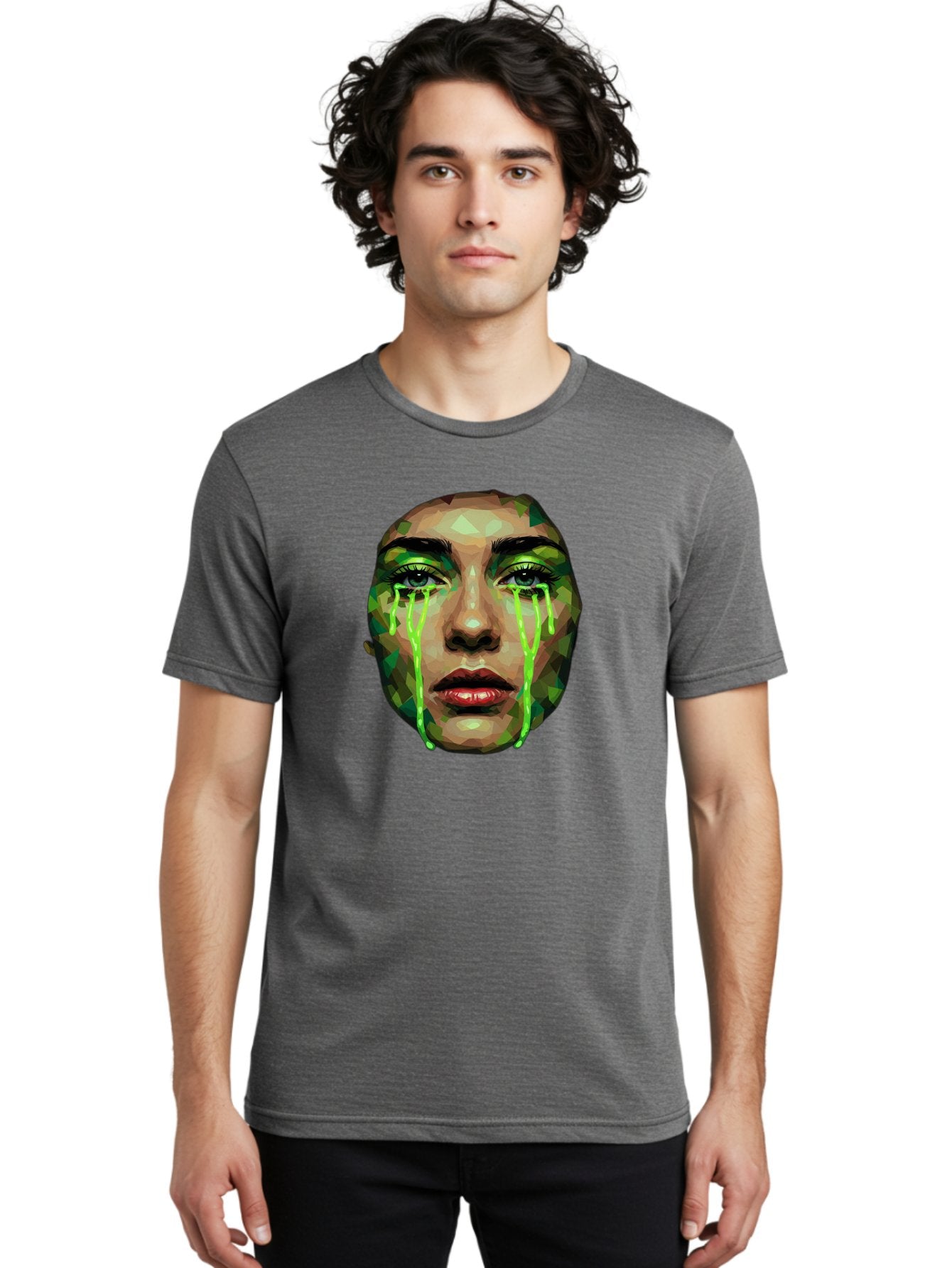 Woman-Crying-Green-Tears Men'S Graphic Tee, 100% Cotton, Comfortable Casual Summer Wear, Machine Washable, Vintage Camera, Old Camera, Antique Camera, Black Camera, Classic Photography, Photography Equipment, Nostalgic Device, Film Camera, Baj315 18