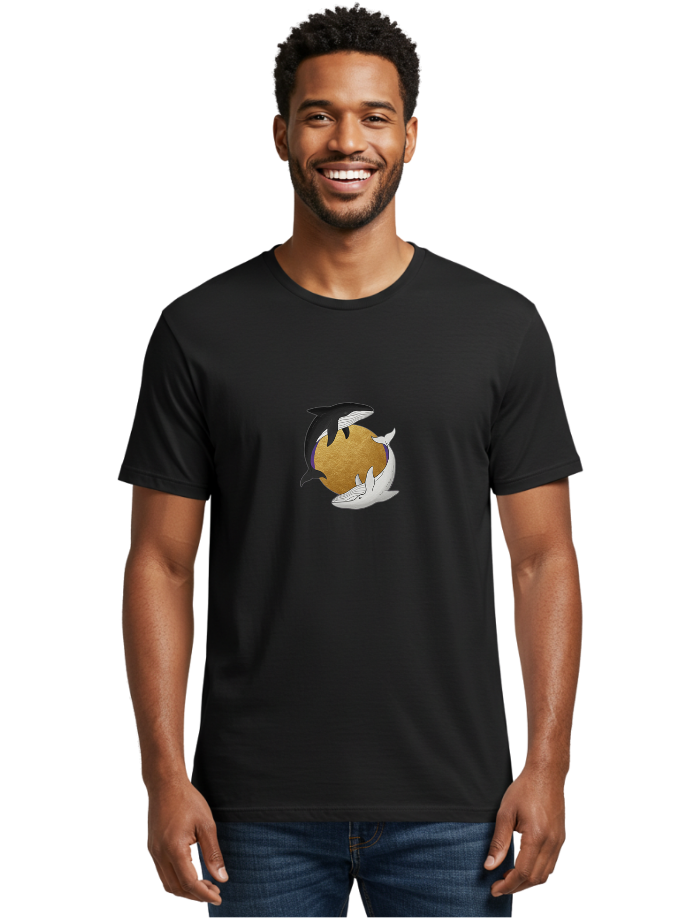 Yin-Yang-Whales Men'S Graphic Tee, 100% Cotton, Comfortable Casual Summer Wear, Machine Washable, Vintage Camera, Old Camera, Antique Camera, Black Camera, Classic Photography, Photography Equipment, Nostalgic Device, Film Camera, Camera Art Baj318 21