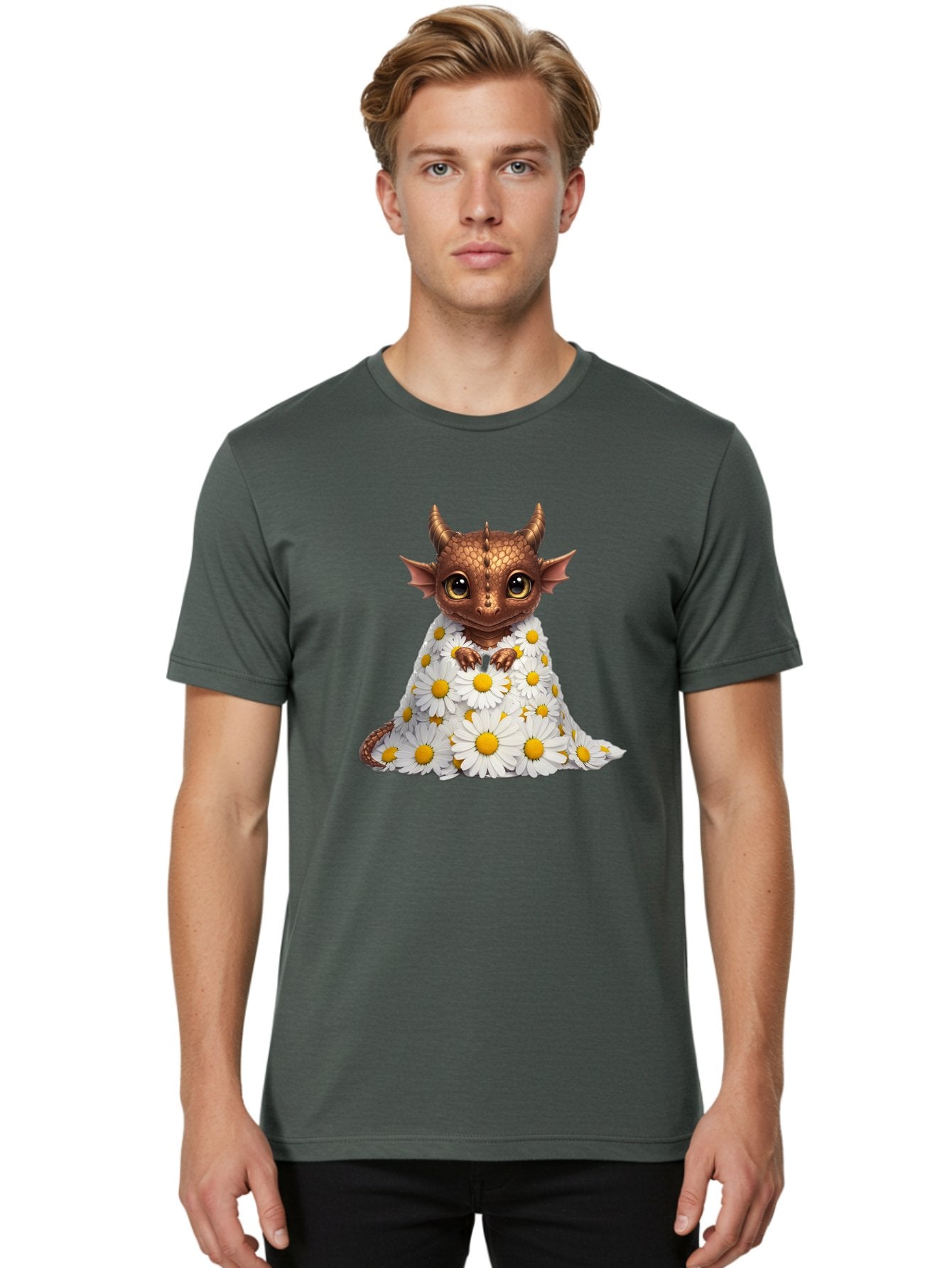 Baby-Dragon-In-Daisies Men'S Graphic Tee, 100% Cotton, Comfortable Casual Summer Wear, Machine Washable, Vintage Camera, Old Camera, Antique Camera, Black Camera, Classic Photography, Photography Equipment, Nostalgic Device, Film Camera, Baj324 26