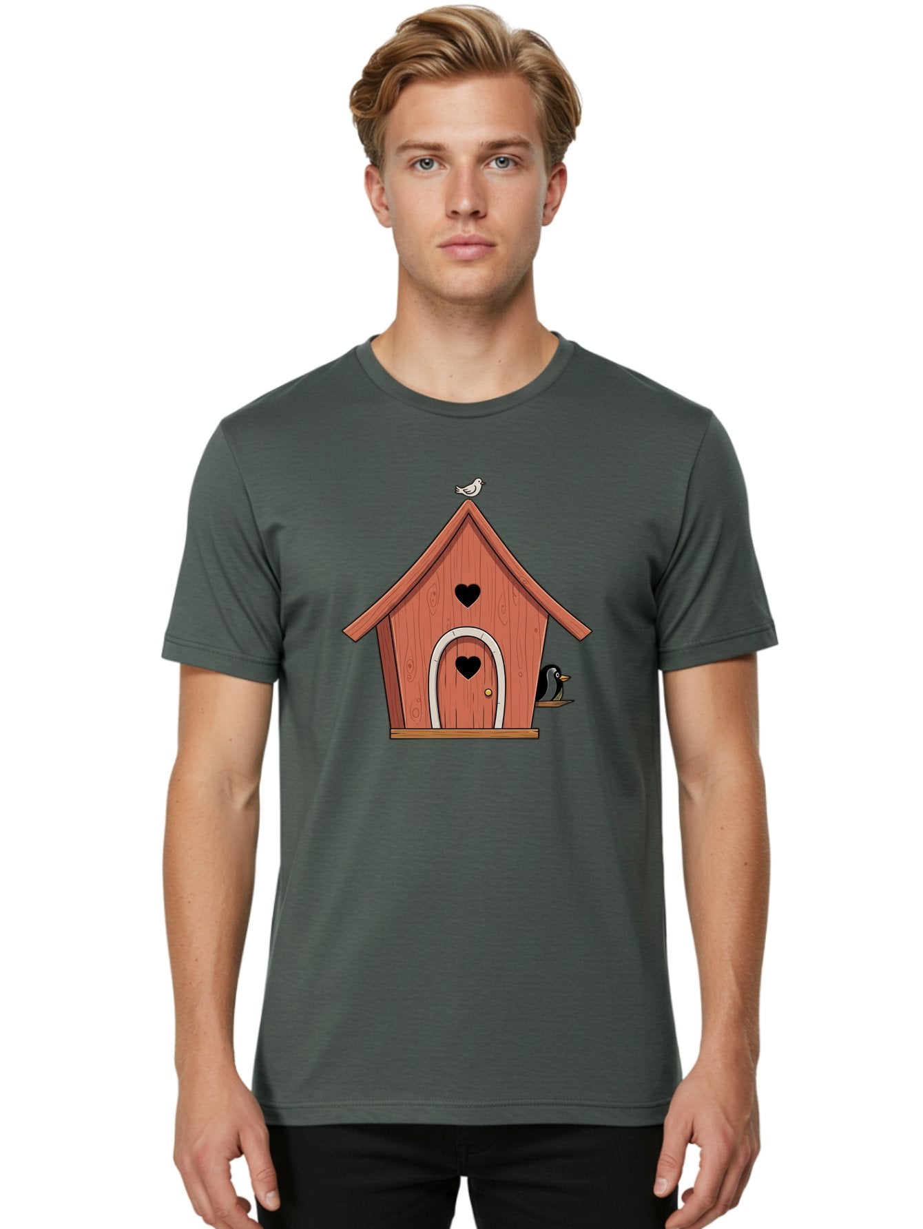 Birdhouse-With-Heart-Shaped-Windows Men'S Graphic Tee, 100% Cotton, Comfortable Casual Summer Wear, Machine Washable, Vintage Camera, Old Camera, Antique Camera, Black Camera, Classic Photography, Photography Equipment, Nostalgic Device, Baj328 27