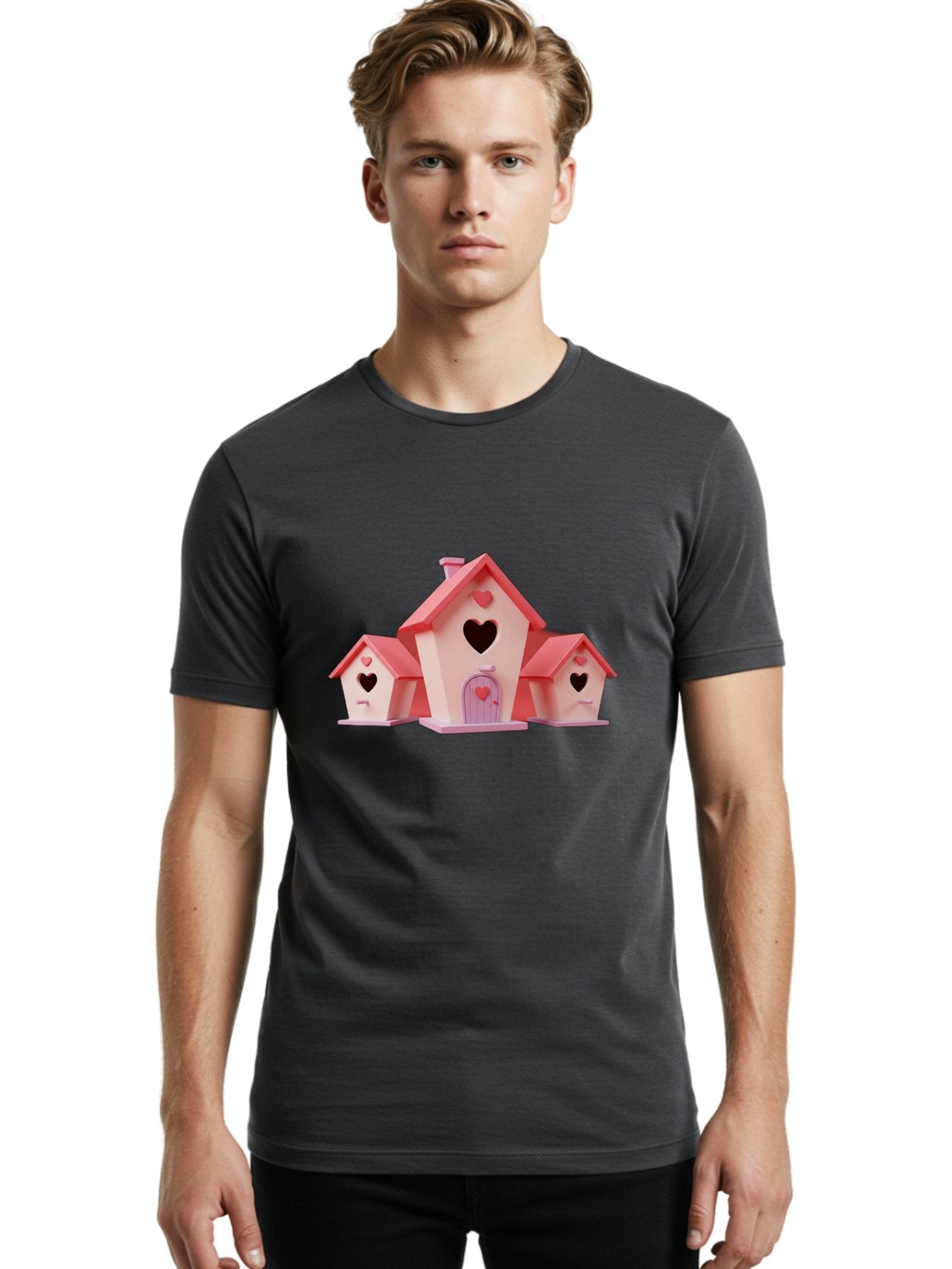 Birdhouses-With-Hearts Men'S Graphic Tee, 100% Cotton, Comfortable Casual Summer Wear, Machine Washable, Vintage Camera, Old Camera, Antique Camera, Black Camera, Classic Photography, Photography Equipment, Nostalgic Device, Film Camera, Baj331 22