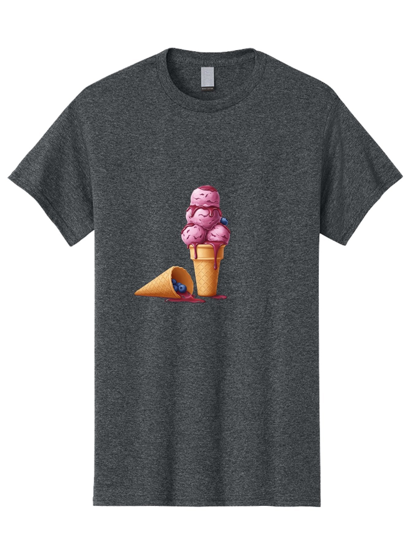 Blueberry-Ice-Cream Men'S Graphic Tee, 100% Cotton, Comfortable Casual Summer Wear, Machine Washable, Vintage Camera, Old Camera, Antique Camera, Black Camera, Classic Photography, Photography Equipment, Nostalgic Device, Film Camera, Baj338