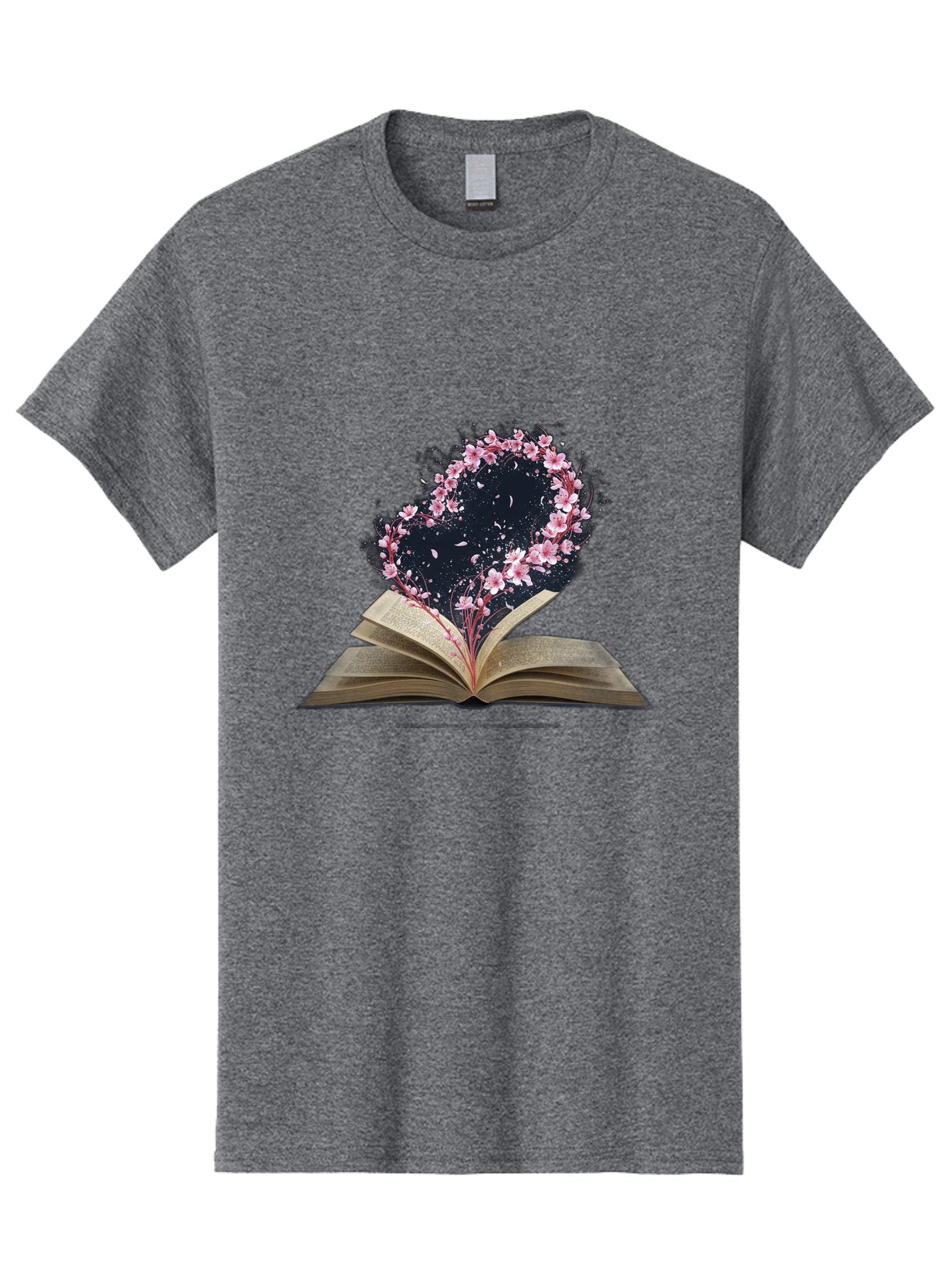 Book-With-Cherry-Blossom-Tree Men'S Graphic Tee, 100% Cotton, Comfortable Casual Summer Wear, Machine Washable, Vintage Camera, Old Camera, Antique Camera, Black Camera, Classic Photography, Photography Equipment, Nostalgic Device, Baj339