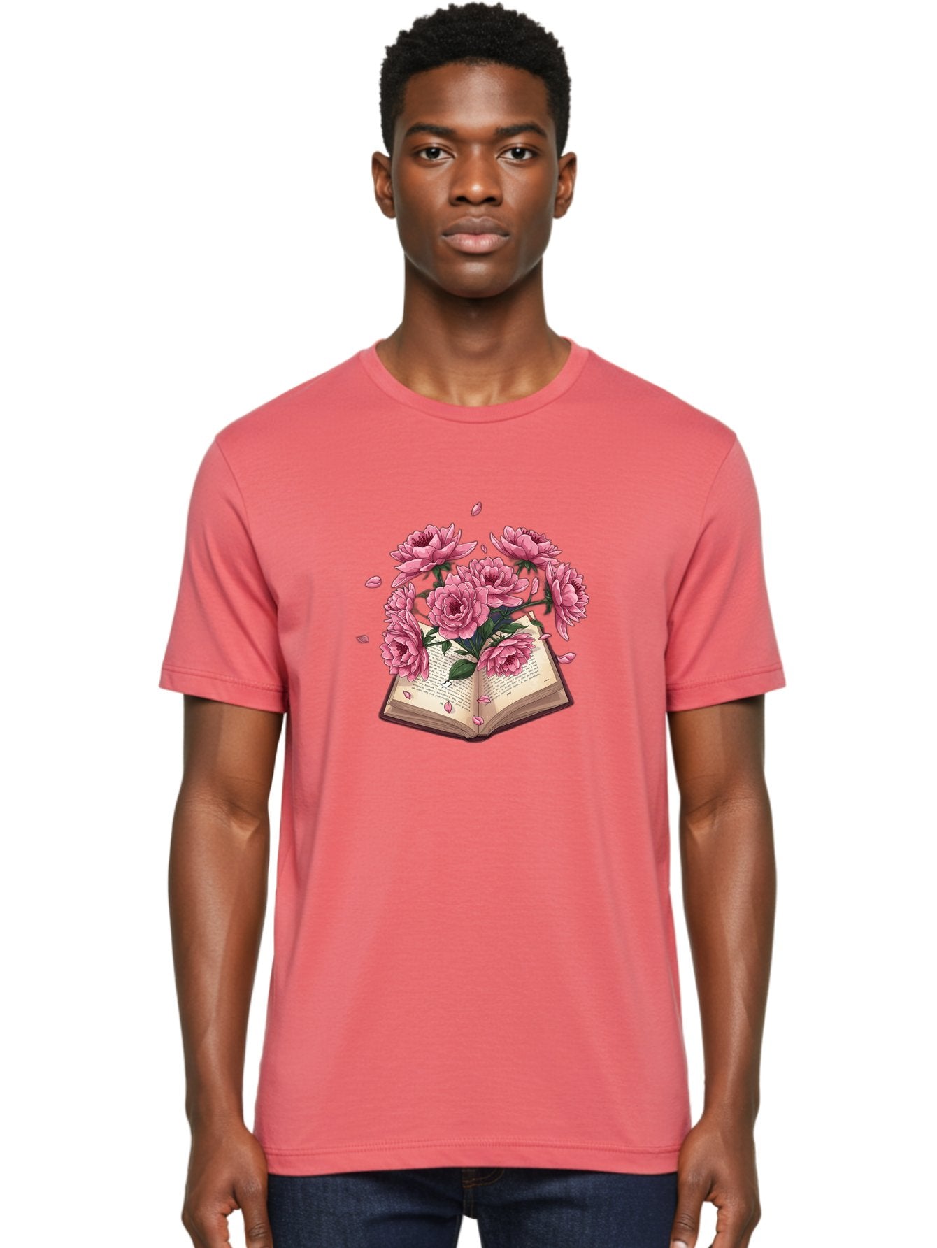 Book-With-Pink-Roses Men'S Graphic Tee, 100% Cotton, Comfortable Casual Summer Wear, Machine Washable, Vintage Camera, Old Camera, Antique Camera, Black Camera, Classic Photography, Photography Equipment, Nostalgic Device, Film Camera, Baj340 20