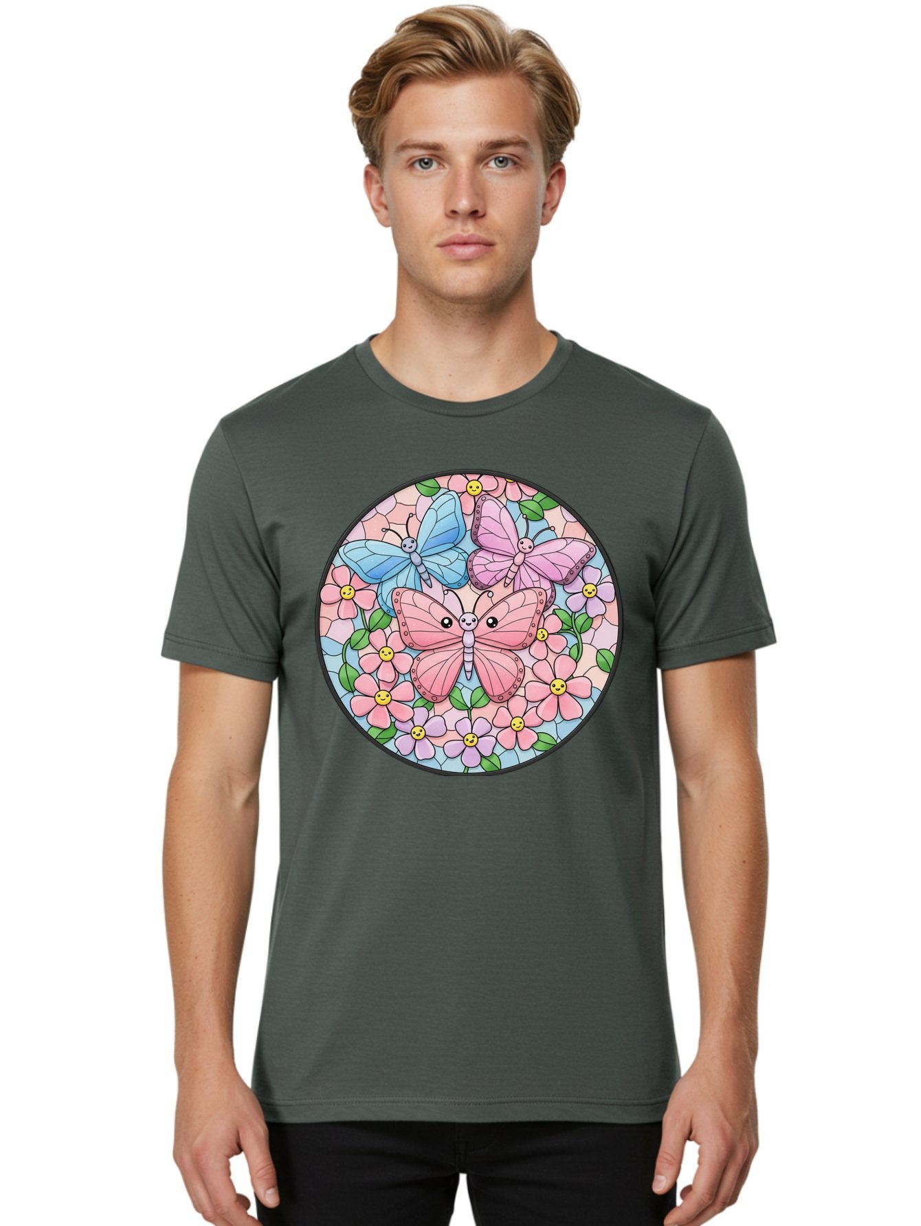 Butterflies-And-Flowers Men'S Graphic Tee, 100% Cotton, Comfortable Casual Summer Wear, Machine Washable, Vintage Camera, Old Camera, Antique Camera, Black Camera, Classic Photography, Photography Equipment, Nostalgic Device, Film Camera, Baj350 25