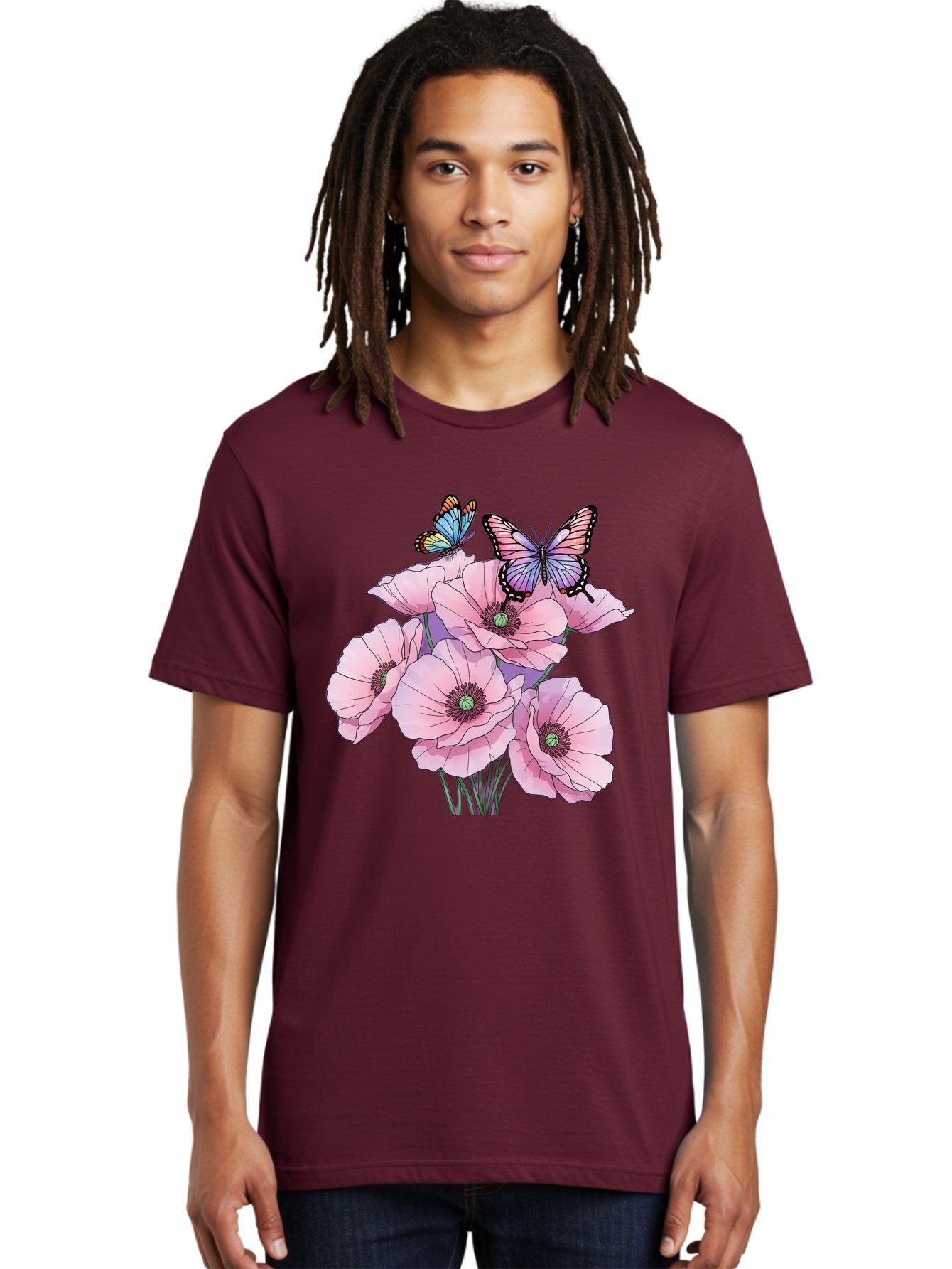 Butterflies-And-Poppies Men'S Graphic Tee, 100% Cotton, Comfortable Casual Summer Wear, Machine Washable, Vintage Camera, Old Camera, Antique Camera, Black Camera, Classic Photography, Photography Equipment, Nostalgic Device, Film Camera, Baj351 30