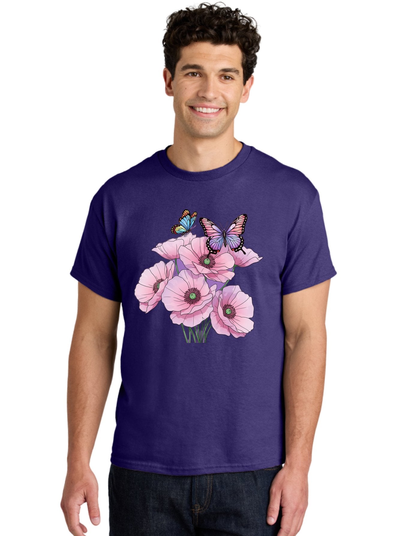 Butterflies-And-Poppies Men'S Graphic Tee, 100% Cotton, Comfortable Casual Summer Wear, Machine Washable, Vintage Camera, Old Camera, Antique Camera, Black Camera, Classic Photography, Photography Equipment, Nostalgic Device, Film Camera, Baj351 18