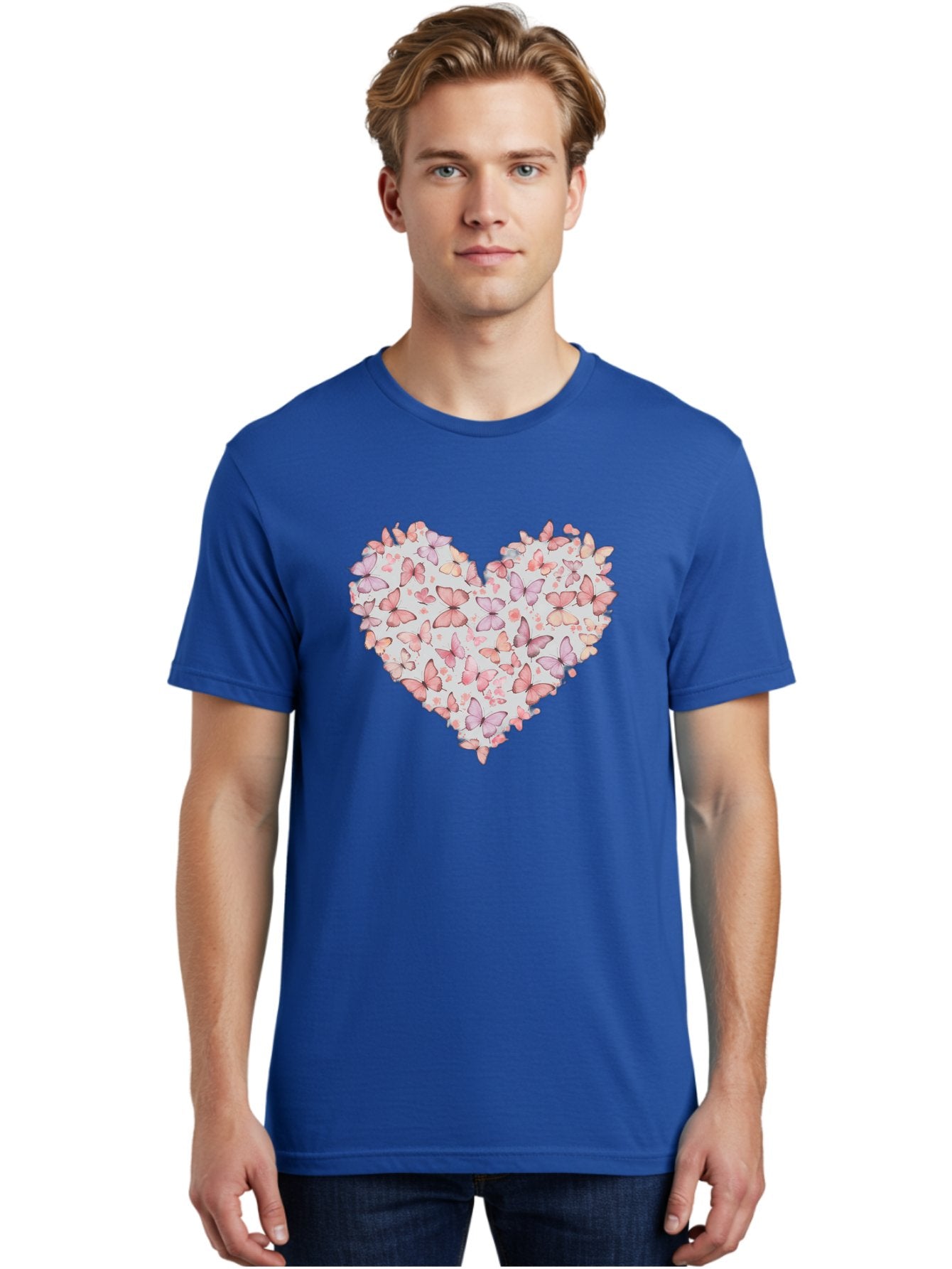 Butterflies-Heart-1 Men'S Graphic Tee, 100% Cotton, Comfortable Casual Summer Wear, Machine Washable, Vintage Camera, Old Camera, Antique Camera, Black Camera, Classic Photography, Photography Equipment, Nostalgic Device, Film Camera, Baj352 28