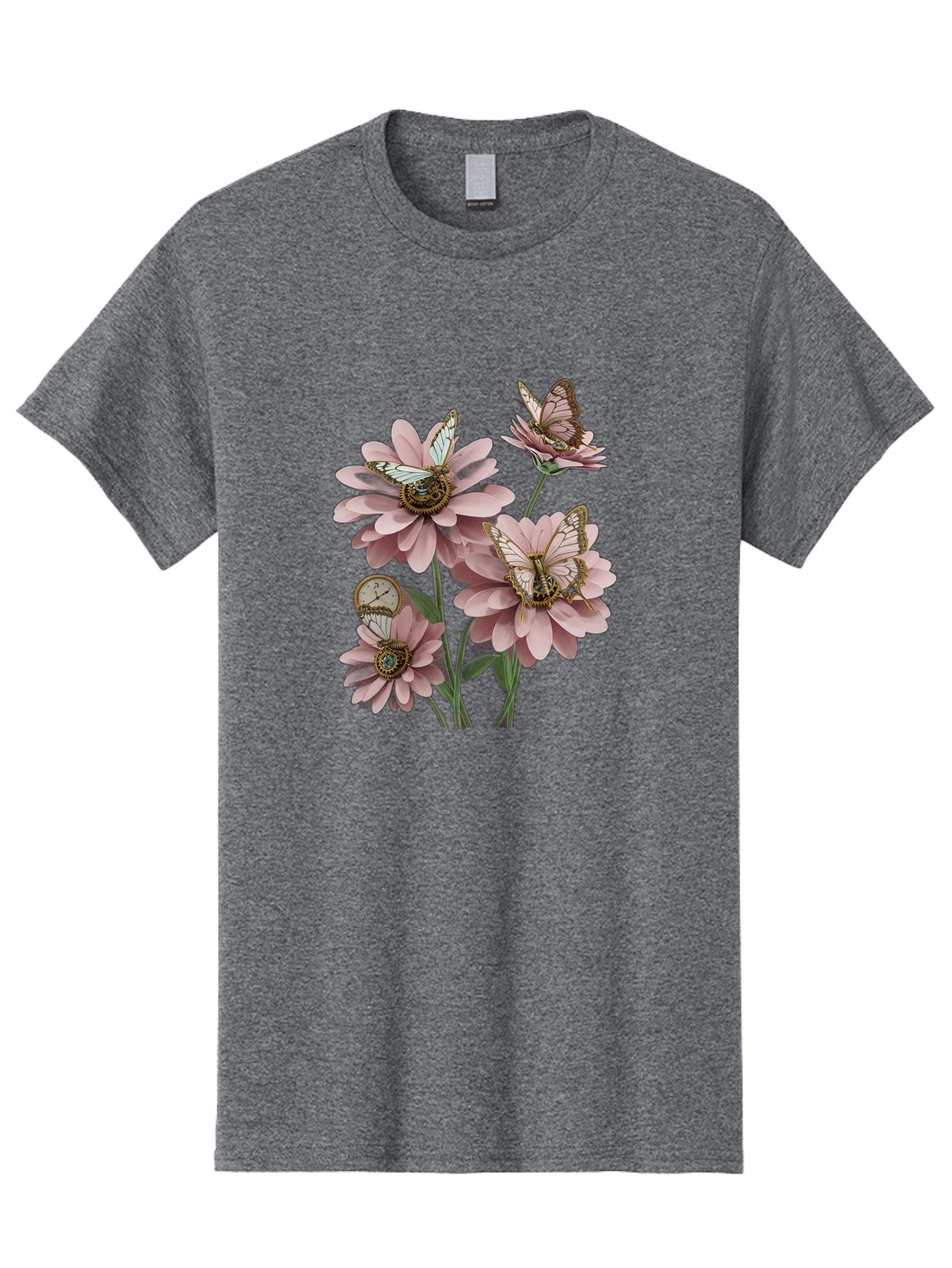 Butterfly-Flowers Men'S Graphic Tee, 100% Cotton, Comfortable Casual Summer Wear, Machine Washable, Vintage Camera, Old Camera, Antique Camera, Black Camera, Classic Photography, Photography Equipment, Nostalgic Device, Film Camera, Camera Art Baj358