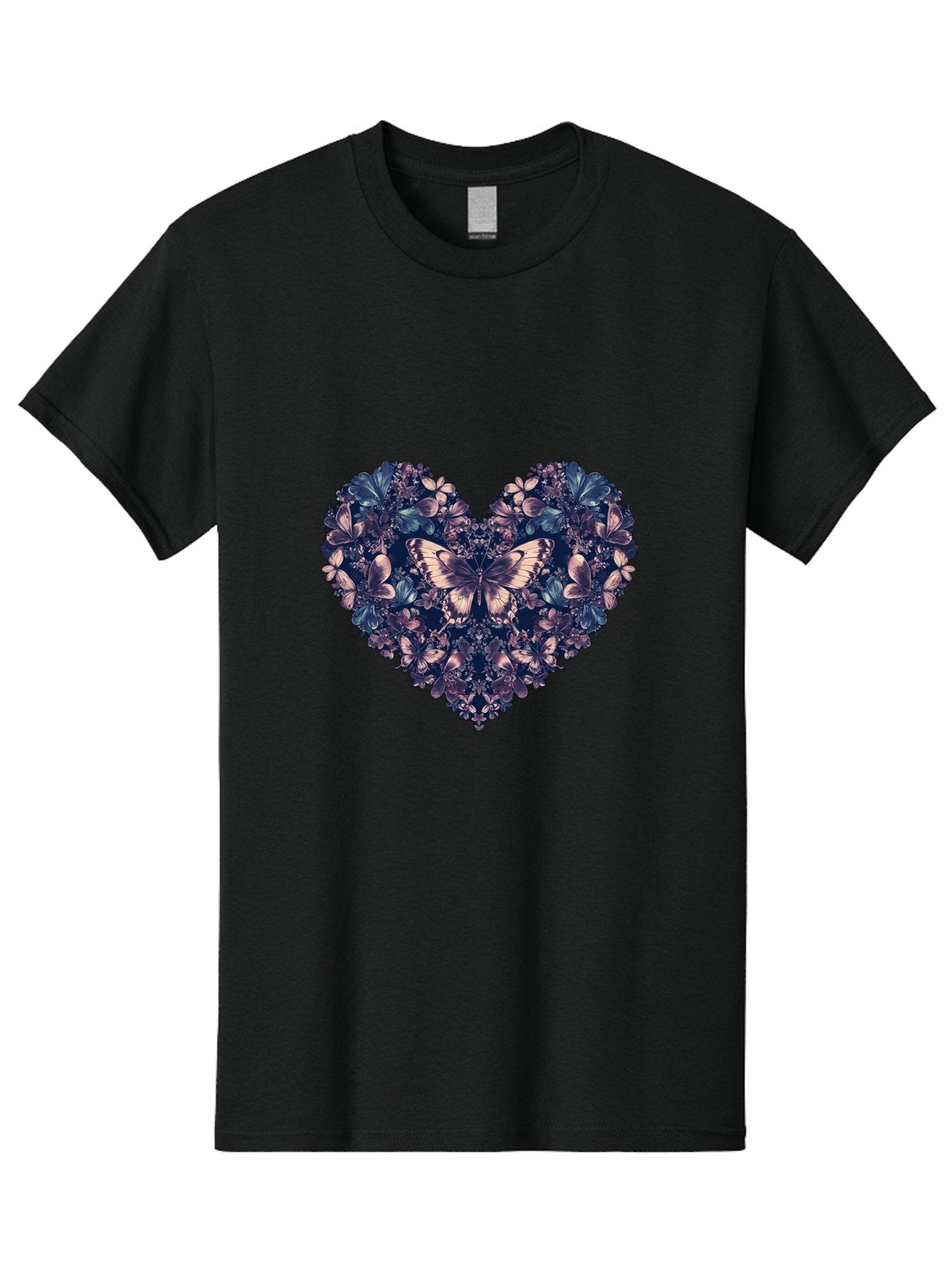 Butterfly-Heart-4 Men'S Graphic Tee, 100% Cotton, Comfortable Casual Summer Wear, Machine Washable, Vintage Camera, Old Camera, Antique Camera, Black Camera, Classic Photography, Photography Equipment, Nostalgic Device, Film Camera, Camera Art Baj363 4