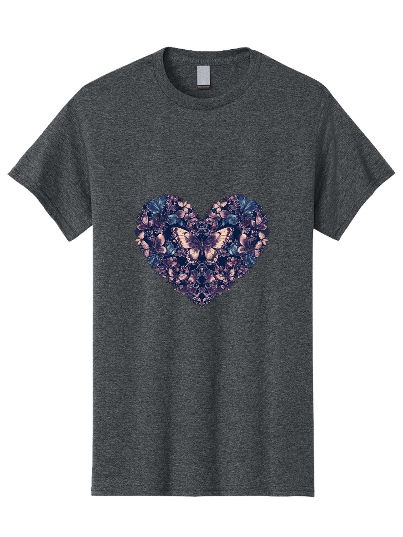 Butterfly-Heart-4 Men'S Graphic Tee, 100% Cotton, Comfortable Casual Summer Wear, Machine Washable, Vintage Camera, Old Camera, Antique Camera, Black Camera, Classic Photography, Photography Equipment, Nostalgic Device, Film Camera, Camera Art Baj363