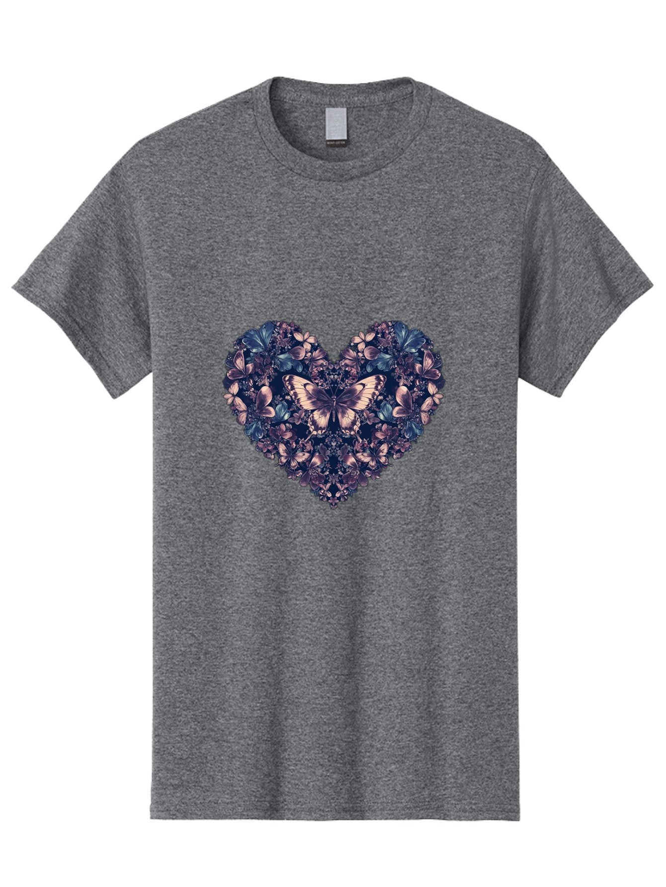 Butterfly-Heart-4 Men'S Graphic Tee, 100% Cotton, Comfortable Casual Summer Wear, Machine Washable, Vintage Camera, Old Camera, Antique Camera, Black Camera, Classic Photography, Photography Equipment, Nostalgic Device, Film Camera, Camera Art Baj363 7