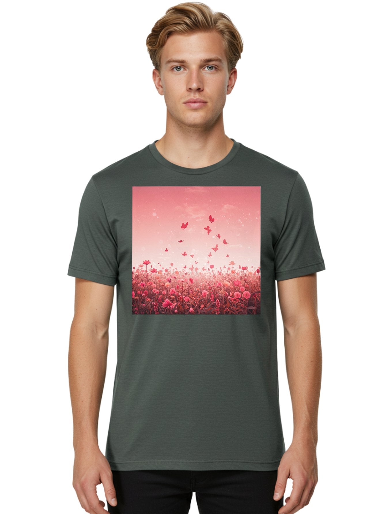 Butterfly-Meadow Men'S Graphic Tee, 100% Cotton, Comfortable Casual Summer Wear, Machine Washable, Vintage Camera, Old Camera, Antique Camera, Black Camera, Classic Photography, Photography Equipment, Nostalgic Device, Film Camera, Camera Art Baj365 29