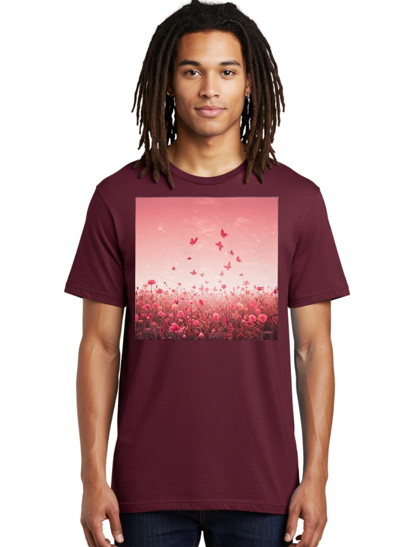 Butterfly-Meadow Men'S Graphic Tee, 100% Cotton, Comfortable Casual Summer Wear, Machine Washable, Vintage Camera, Old Camera, Antique Camera, Black Camera, Classic Photography, Photography Equipment, Nostalgic Device, Film Camera, Camera Art Baj365 24