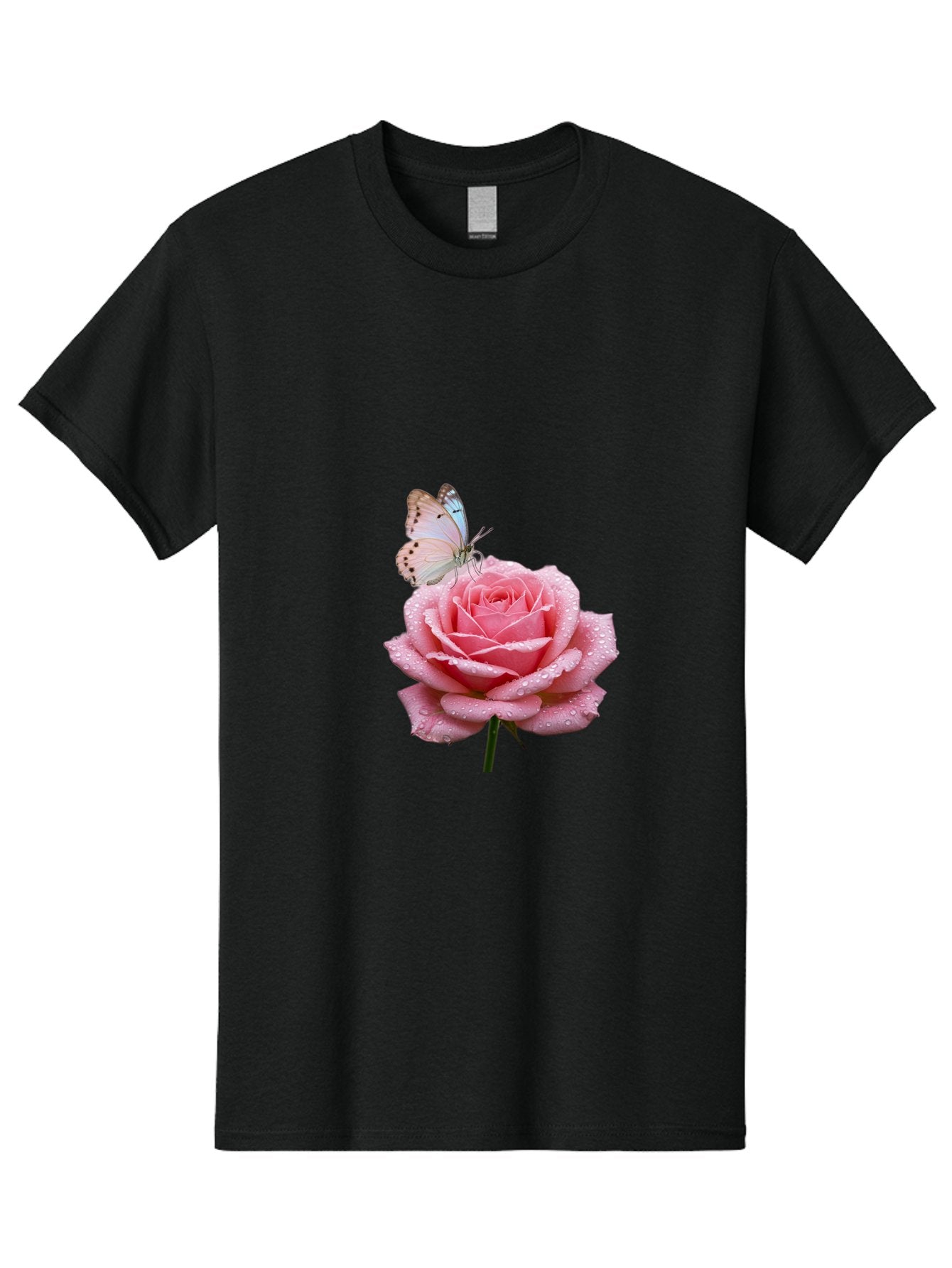 Butterfly-On-Rose Men'S Graphic Tee, 100% Cotton, Comfortable Casual Summer Wear, Machine Washable, Vintage Camera, Old Camera, Antique Camera, Black Camera, Classic Photography, Photography Equipment, Nostalgic Device, Film Camera, Camera Art Baj367 6