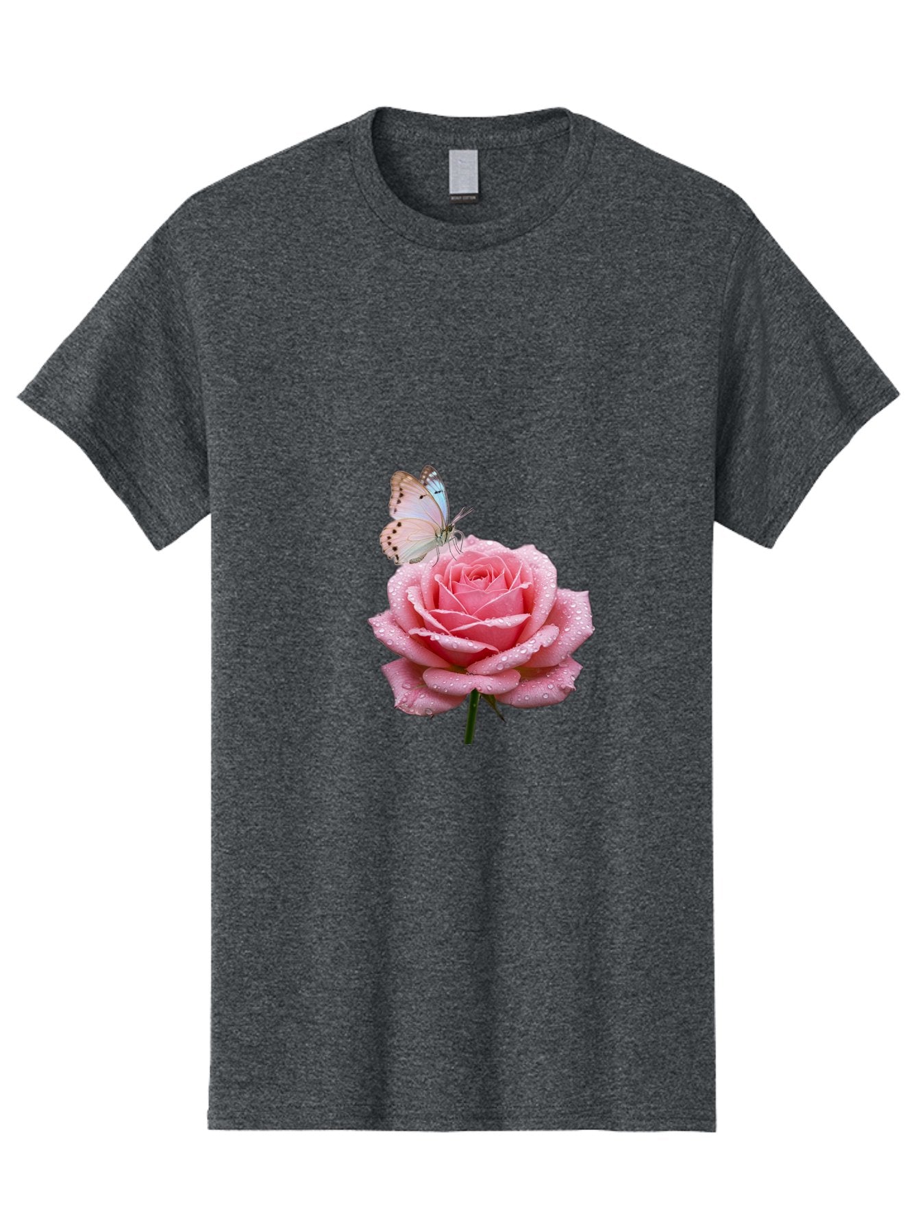Butterfly-On-Rose Men'S Graphic Tee, 100% Cotton, Comfortable Casual Summer Wear, Machine Washable, Vintage Camera, Old Camera, Antique Camera, Black Camera, Classic Photography, Photography Equipment, Nostalgic Device, Film Camera, Camera Art Baj367 5