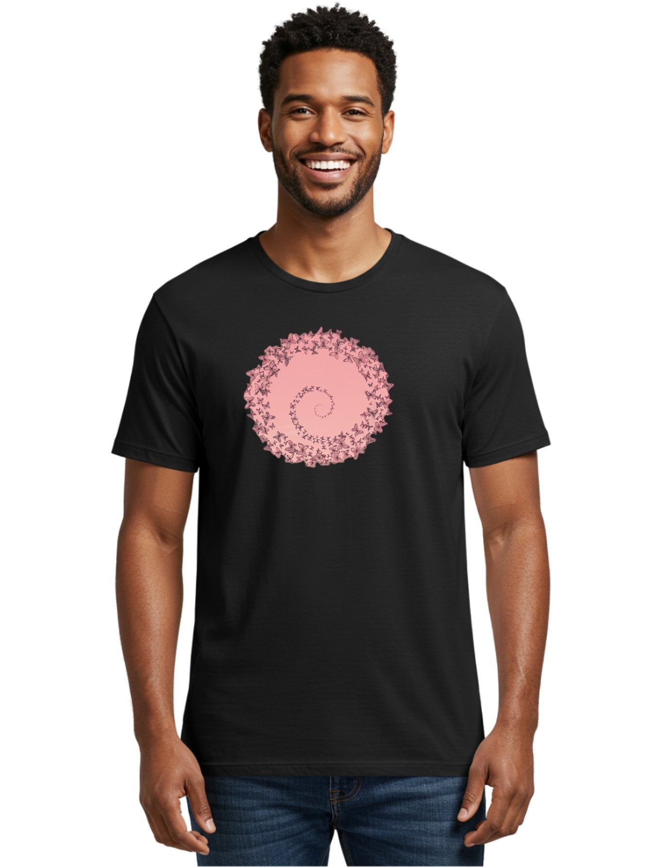 Butterfly-Spiral Men'S Graphic Tee, 100% Cotton, Comfortable Casual Summer Wear, Machine Washable, Vintage Camera, Old Camera, Antique Camera, Black Camera, Classic Photography, Photography Equipment, Nostalgic Device, Film Camera, Camera Art Baj368 25