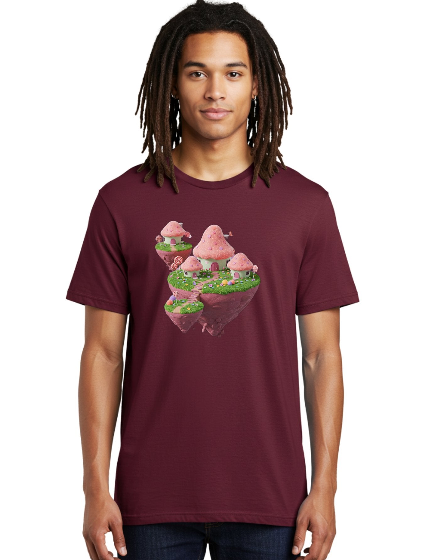 Candy-Land-Mushroom-Houses Men'S Graphic Tee, 100% Cotton, Comfortable Casual Summer Wear, Machine Washable, Vintage Camera, Old Camera, Antique Camera, Black Camera, Classic Photography, Photography Equipment, Nostalgic Device, Film Camera, Baj374 25