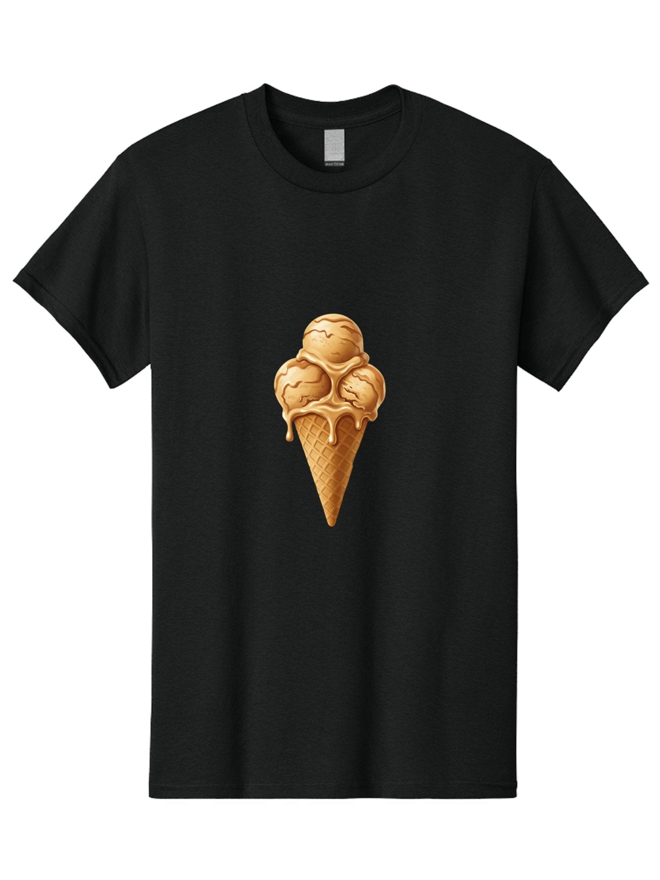 Caramel-Ice-Cream-Cone-1 Men'S Graphic Tee, 100% Cotton, Comfortable Casual Summer Wear, Machine Washable, Vintage Camera, Old Camera, Antique Camera, Black Camera, Classic Photography, Photography Equipment, Nostalgic Device, Film Camera, Baj377 13