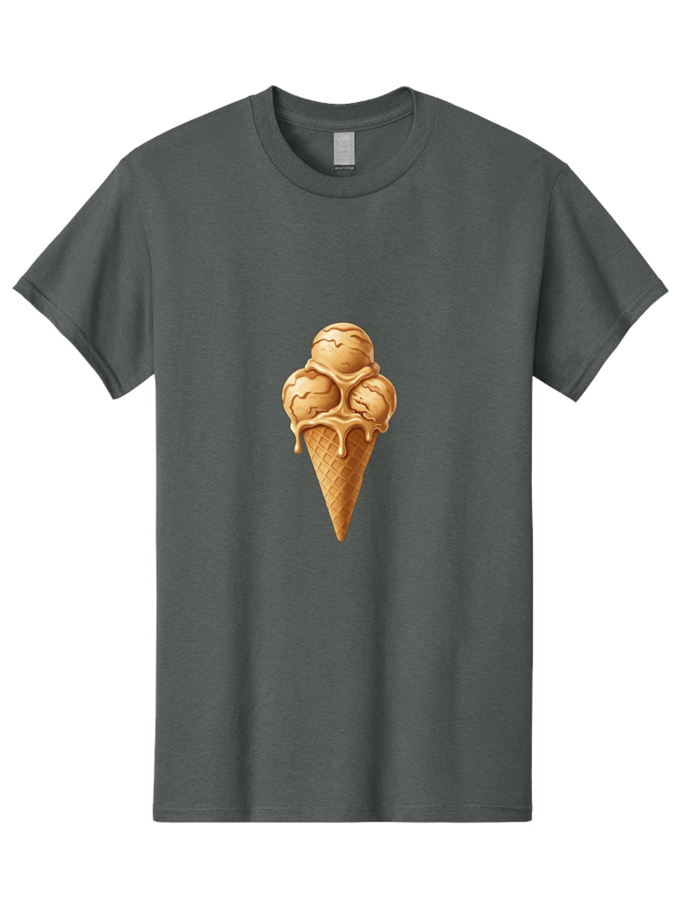 Caramel-Ice-Cream-Cone-1 Men'S Graphic Tee, 100% Cotton, Comfortable Casual Summer Wear, Machine Washable, Vintage Camera, Old Camera, Antique Camera, Black Camera, Classic Photography, Photography Equipment, Nostalgic Device, Film Camera, Baj377 5