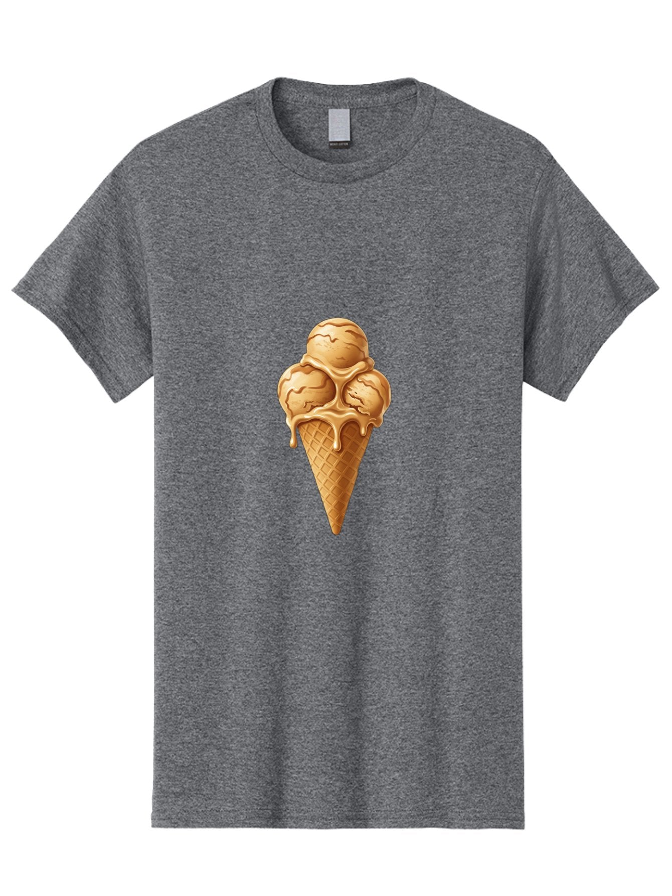 Caramel-Ice-Cream-Cone-1 Men'S Graphic Tee, 100% Cotton, Comfortable Casual Summer Wear, Machine Washable, Vintage Camera, Old Camera, Antique Camera, Black Camera, Classic Photography, Photography Equipment, Nostalgic Device, Film Camera, Baj377 4