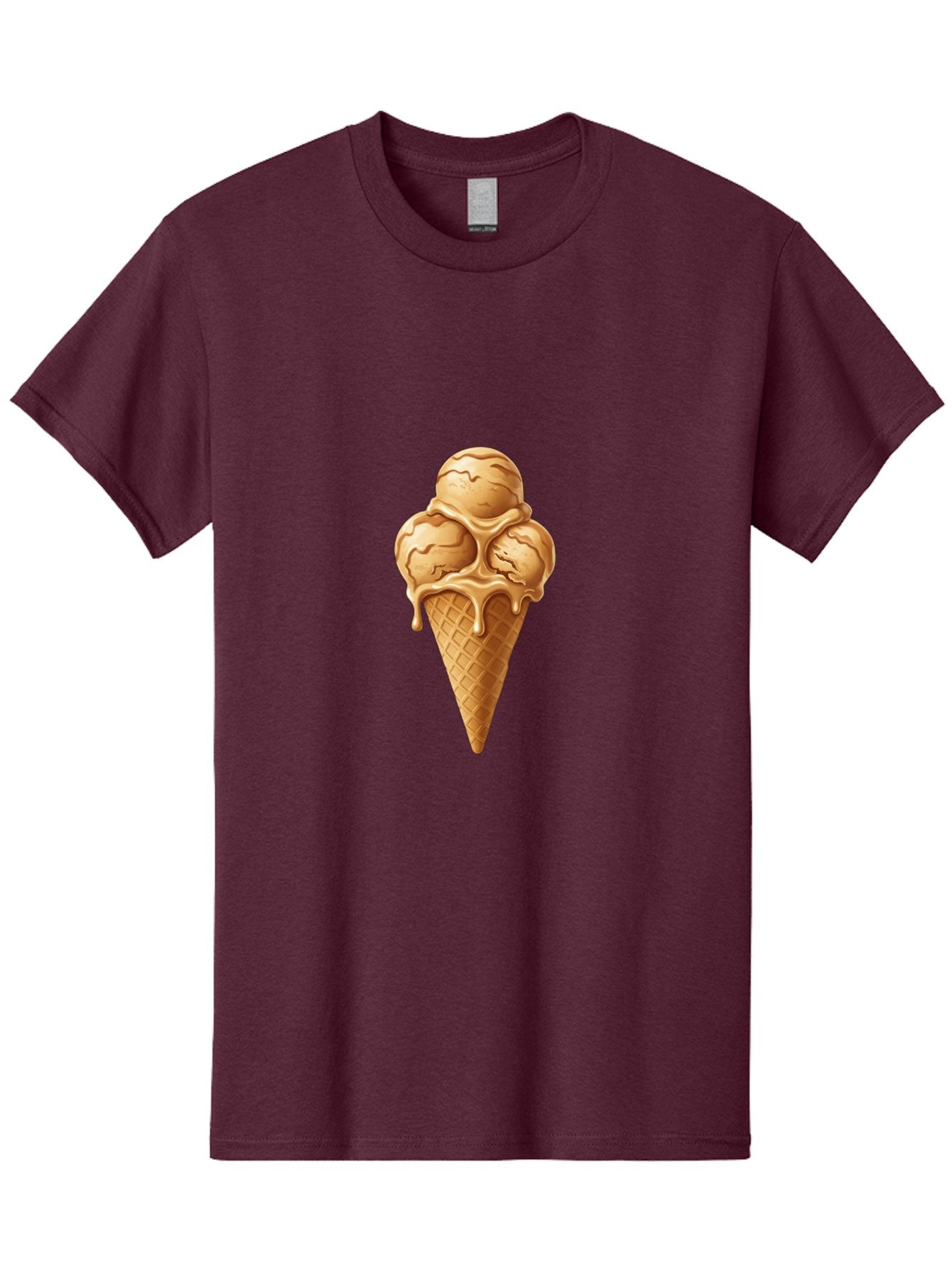 Caramel-Ice-Cream-Cone-1 Men'S Graphic Tee, 100% Cotton, Comfortable Casual Summer Wear, Machine Washable, Vintage Camera, Old Camera, Antique Camera, Black Camera, Classic Photography, Photography Equipment, Nostalgic Device, Film Camera, Baj377 3