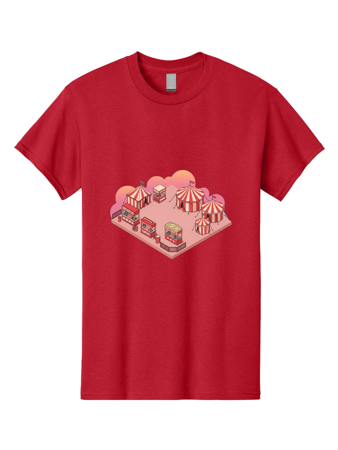 Carnival-Scene-1 Men'S Graphic Tee, 100% Cotton, Comfortable Casual Summer Wear, Machine Washable, Vintage Camera, Old Camera, Antique Camera, Black Camera, Classic Photography, Photography Equipment, Nostalgic Device, Film Camera, Camera Art Baj380